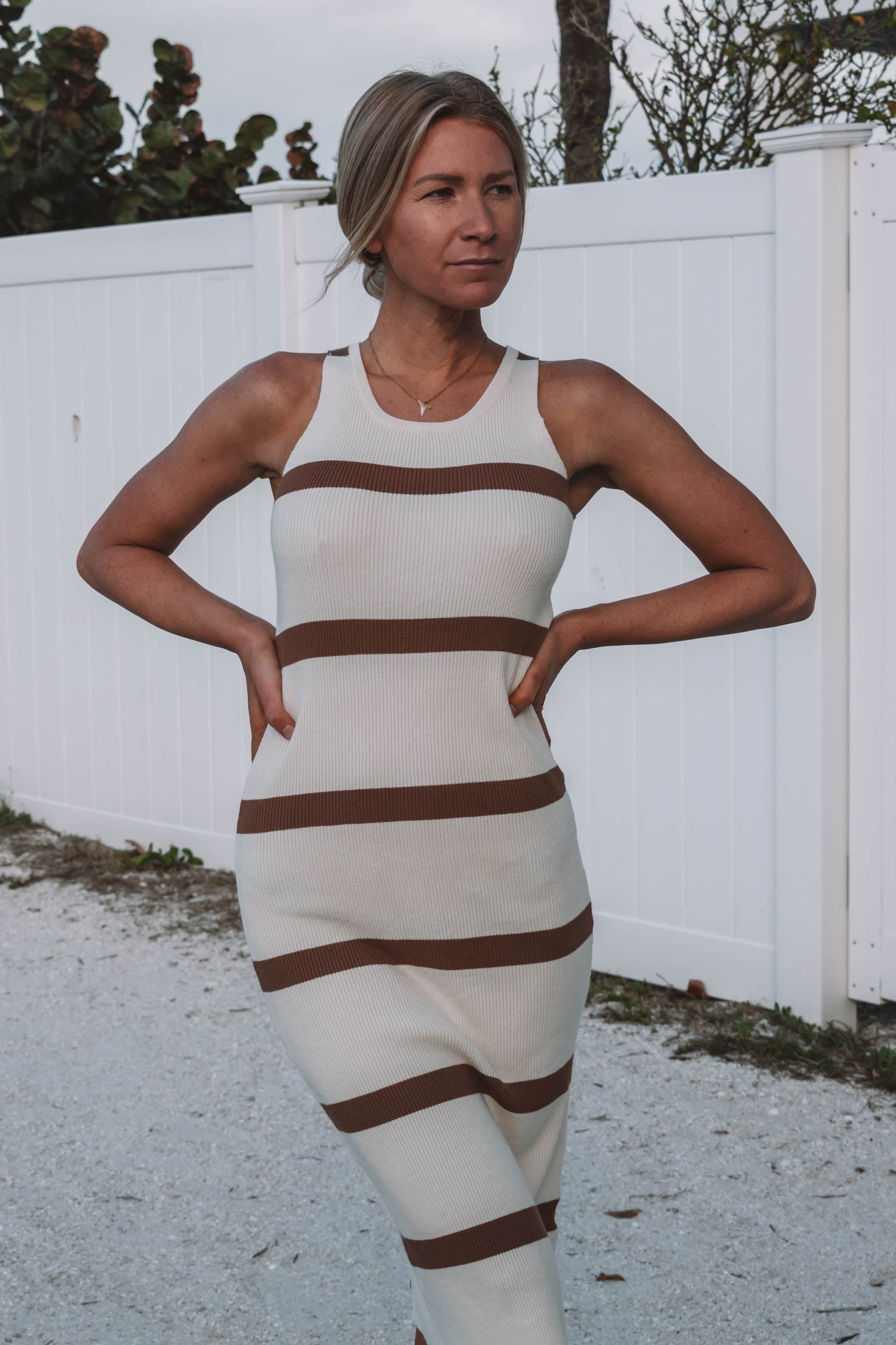 Hanover Striped Midi Dress
