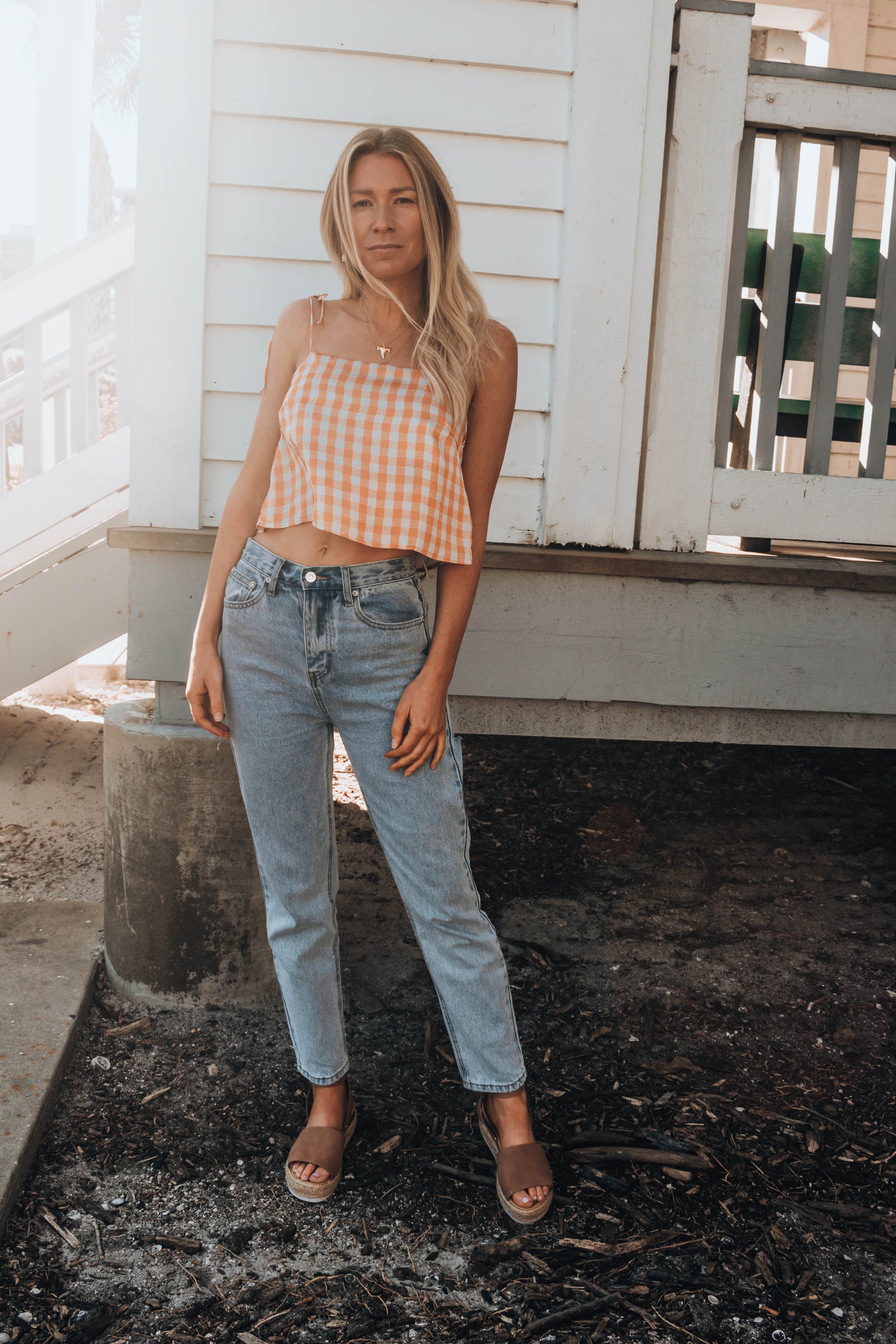 Nevado Plaid Cropped Cami