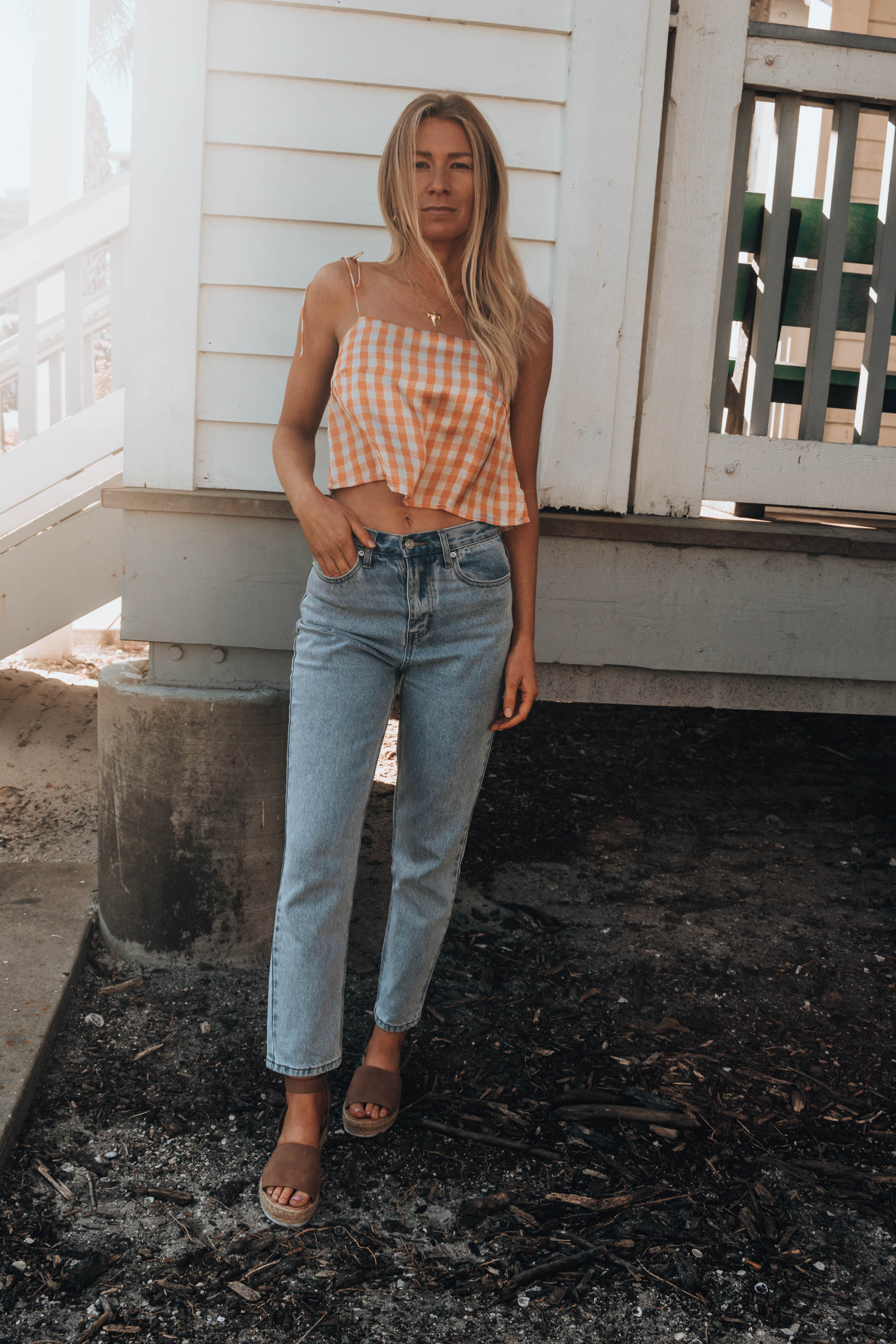 Nevado Plaid Cropped Cami