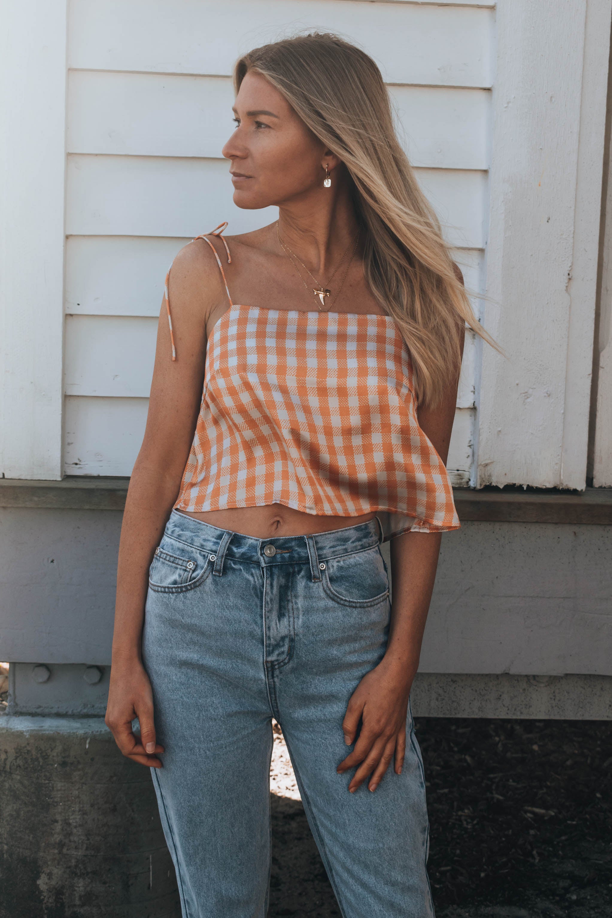 Nevado Plaid Cropped Cami