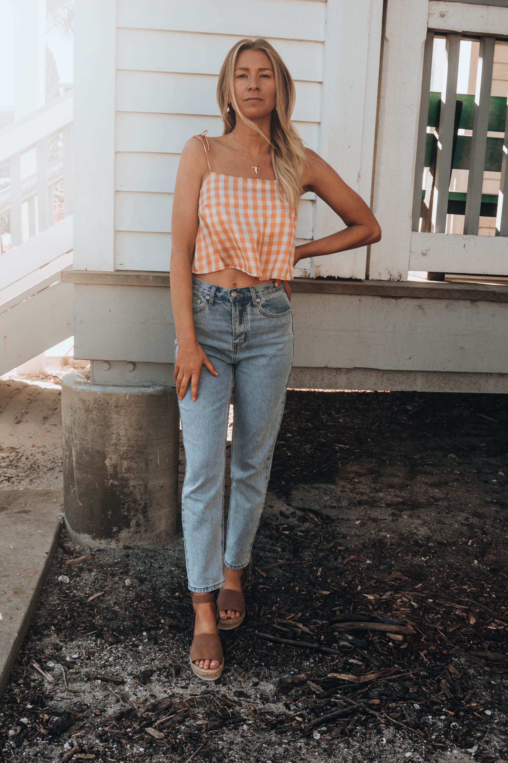 Nevado Plaid Cropped Cami