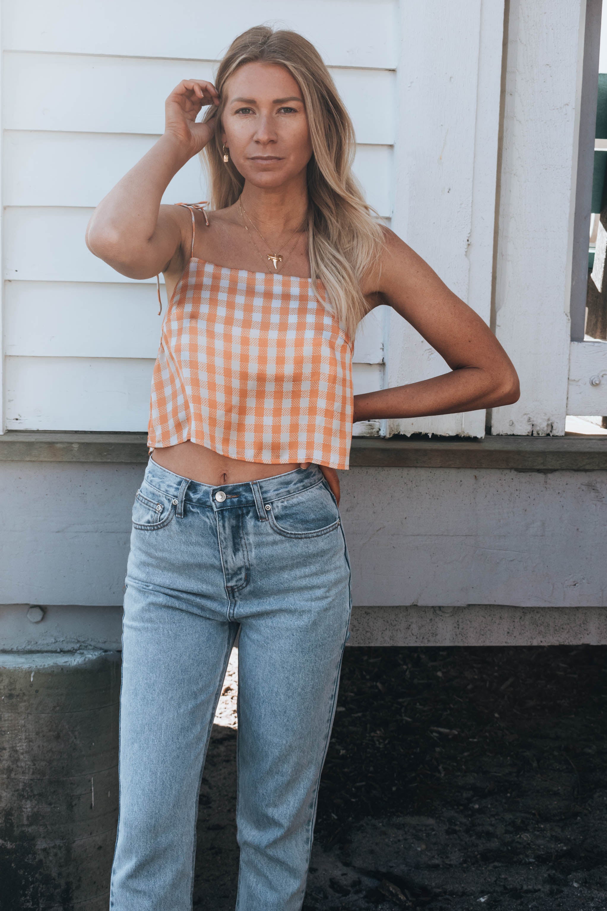 Nevado Plaid Cropped Cami