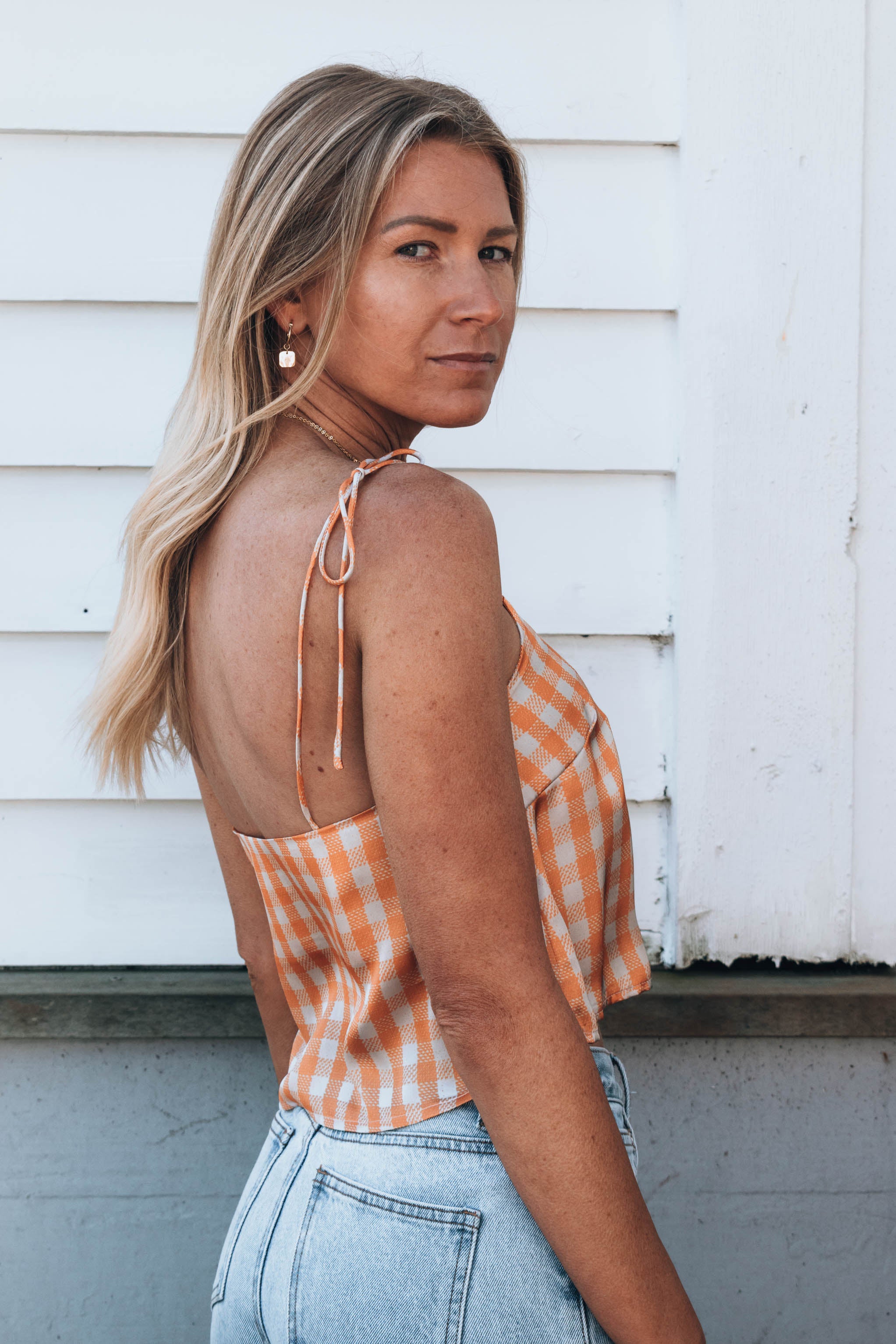 Nevado Plaid Cropped Cami