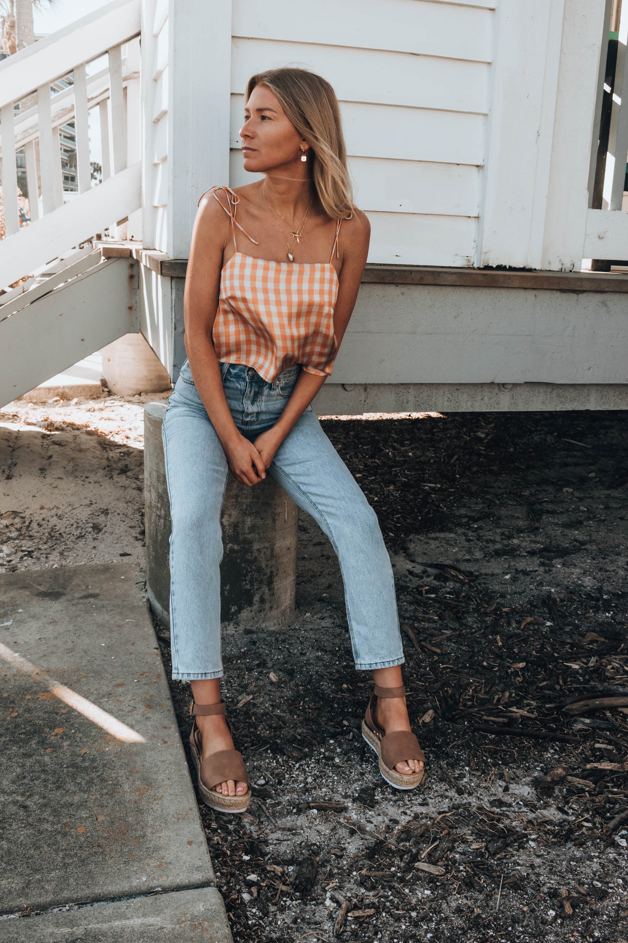 Nevado Plaid Cropped Cami