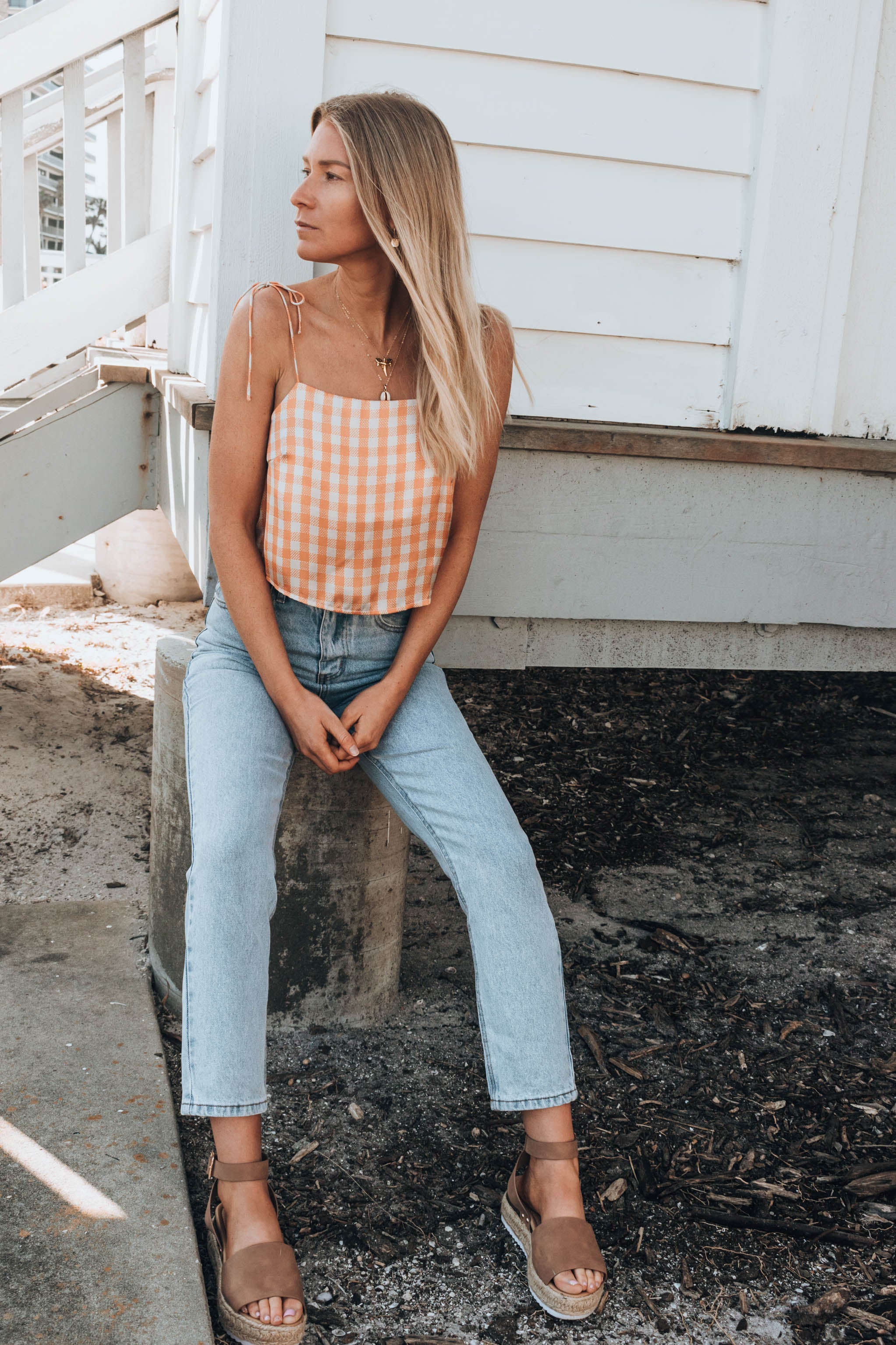 Nevado Plaid Cropped Cami