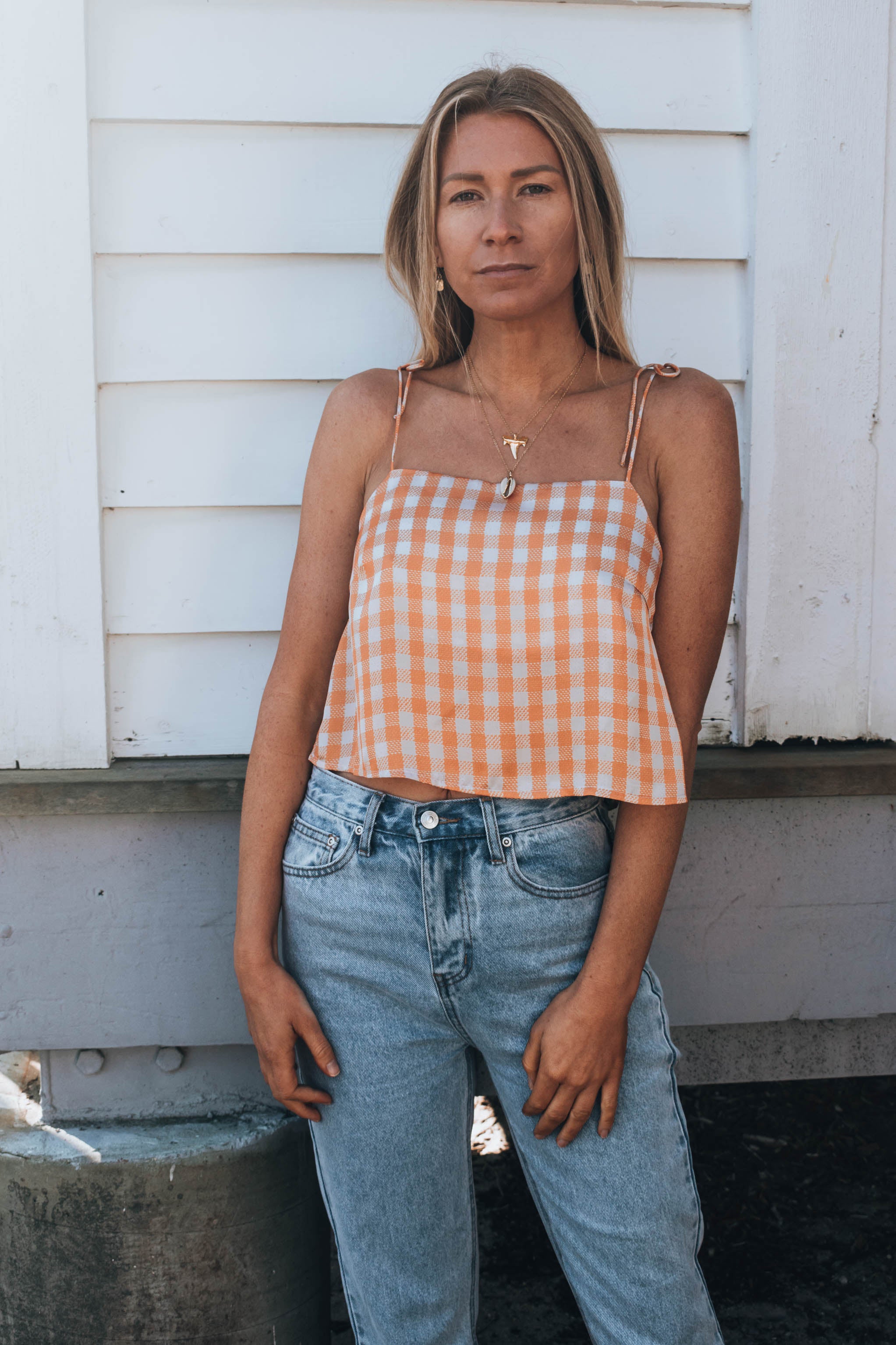 Nevado Plaid Cropped Cami