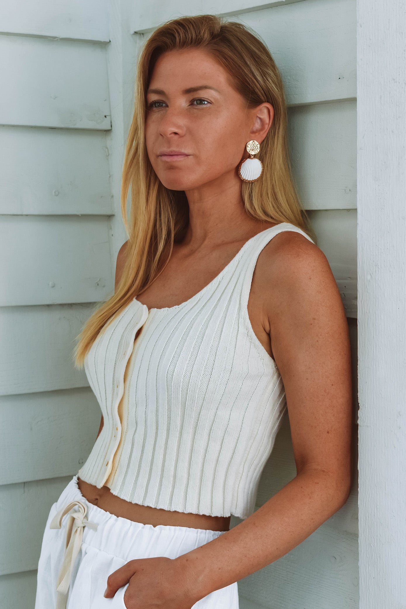 Soleil Button Down Tank