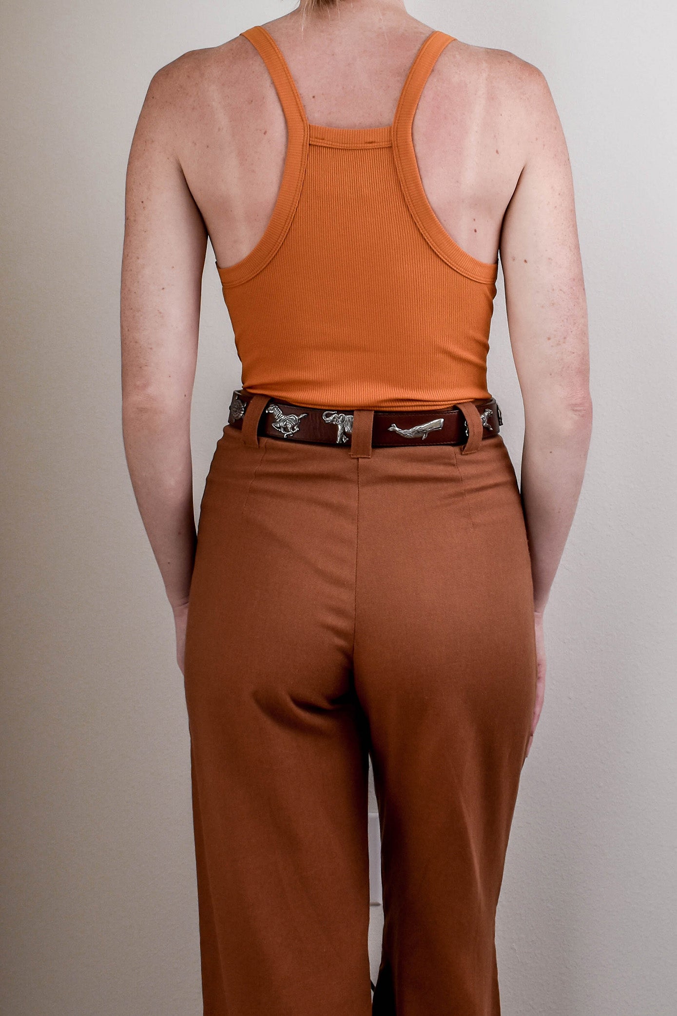 Clifton Ribbed Bodysuit - Orange