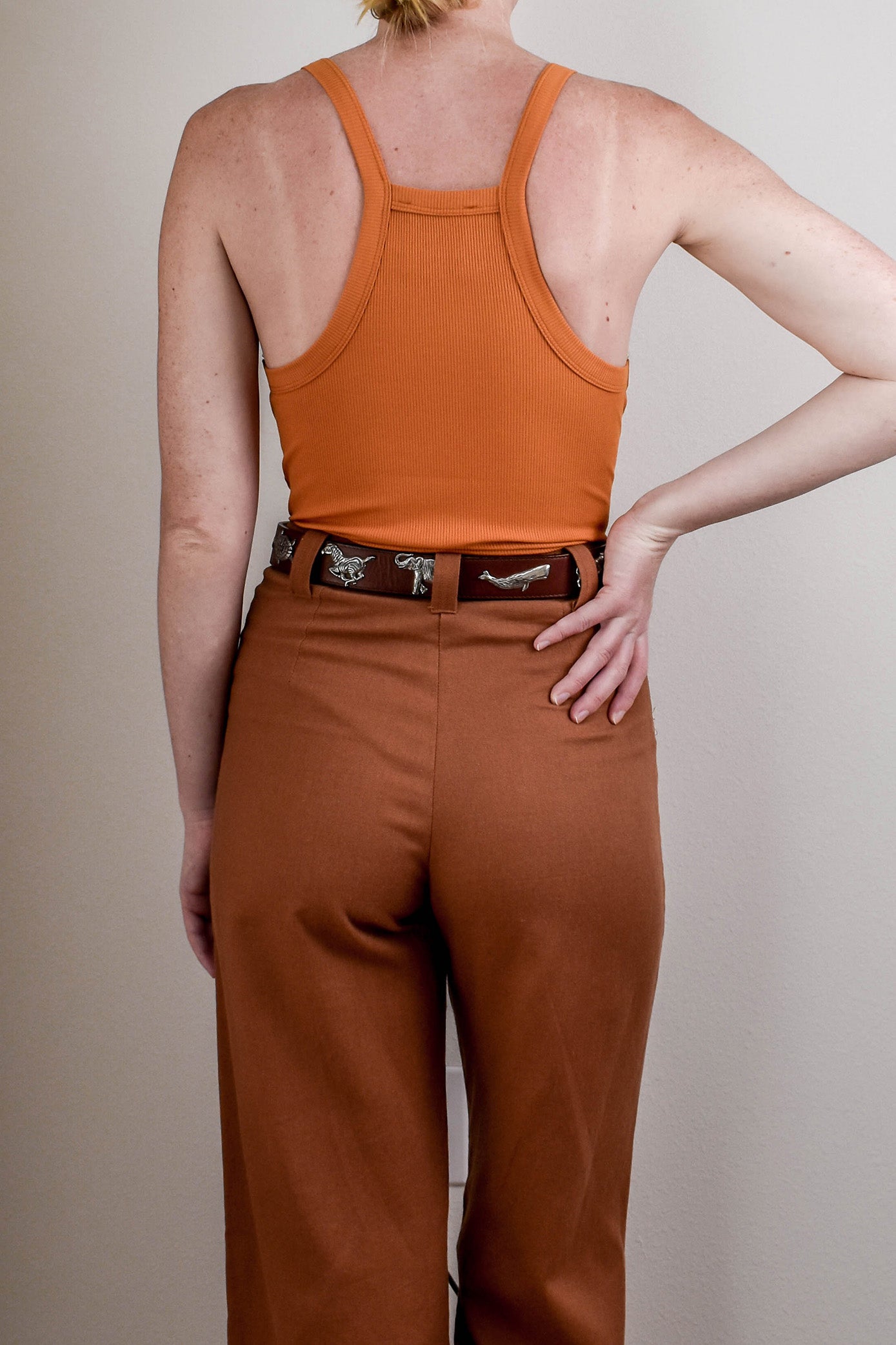 Clifton Ribbed Bodysuit - Orange