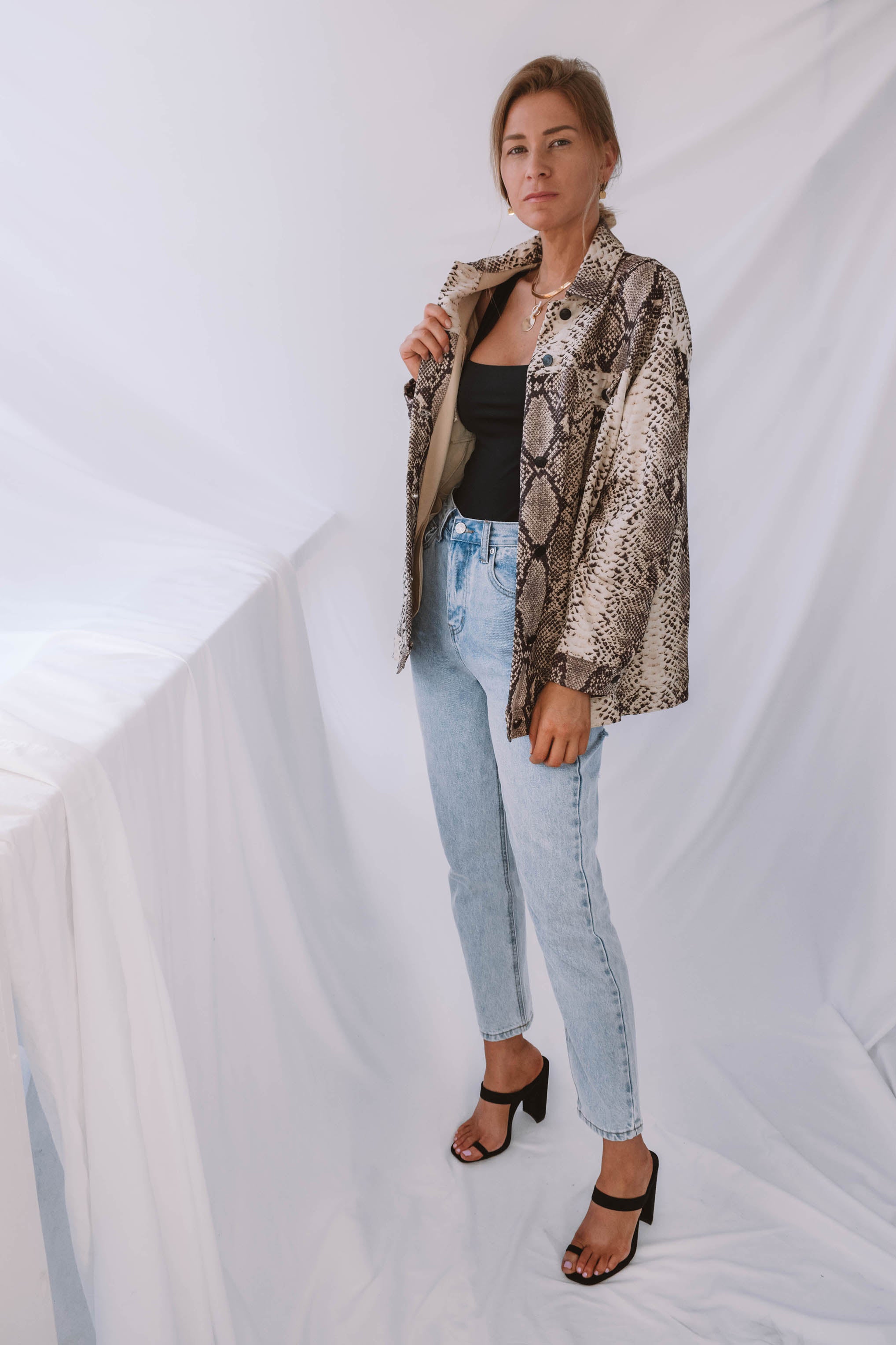 Parsons Snake Print Shacket