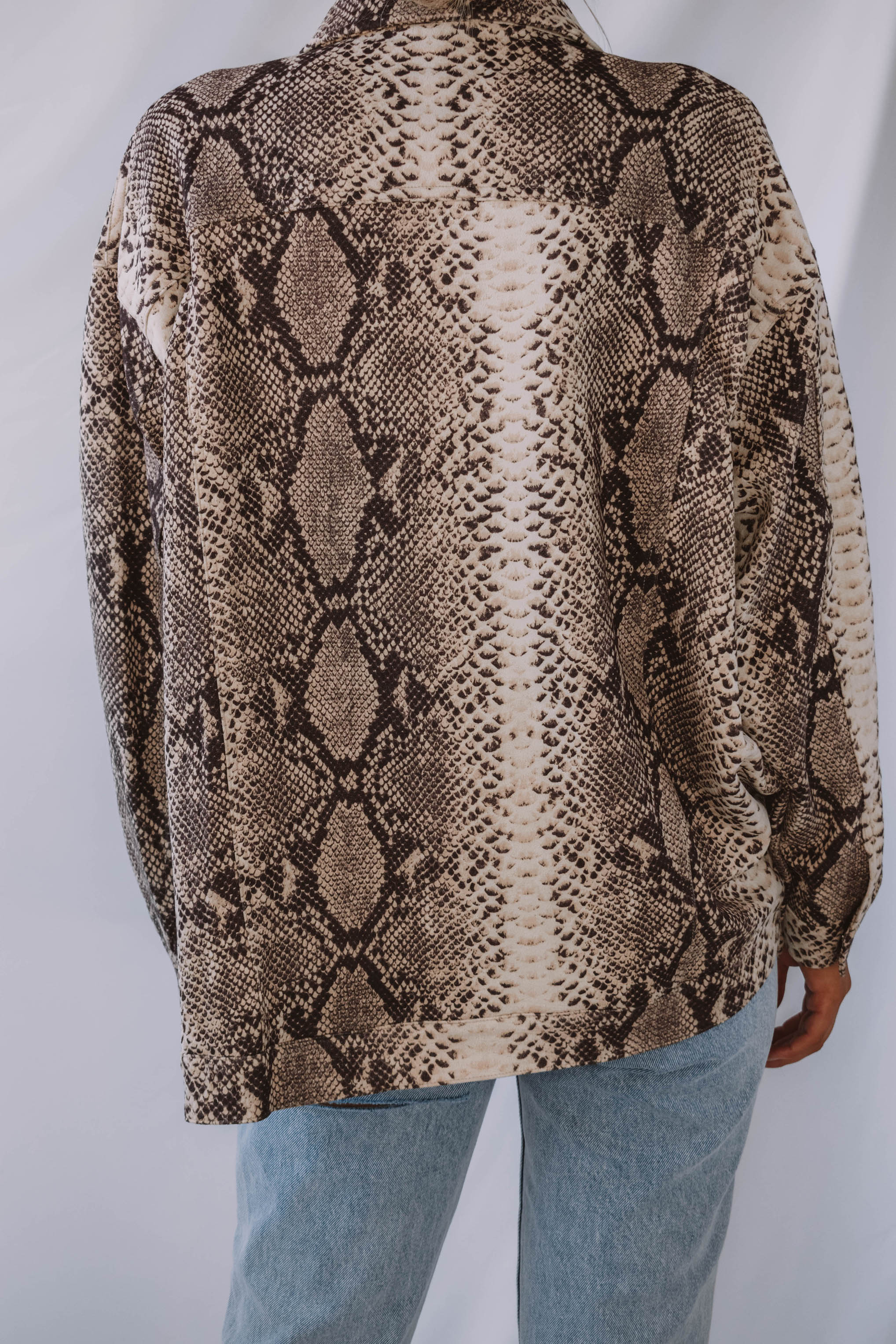 Parsons Snake Print Shacket