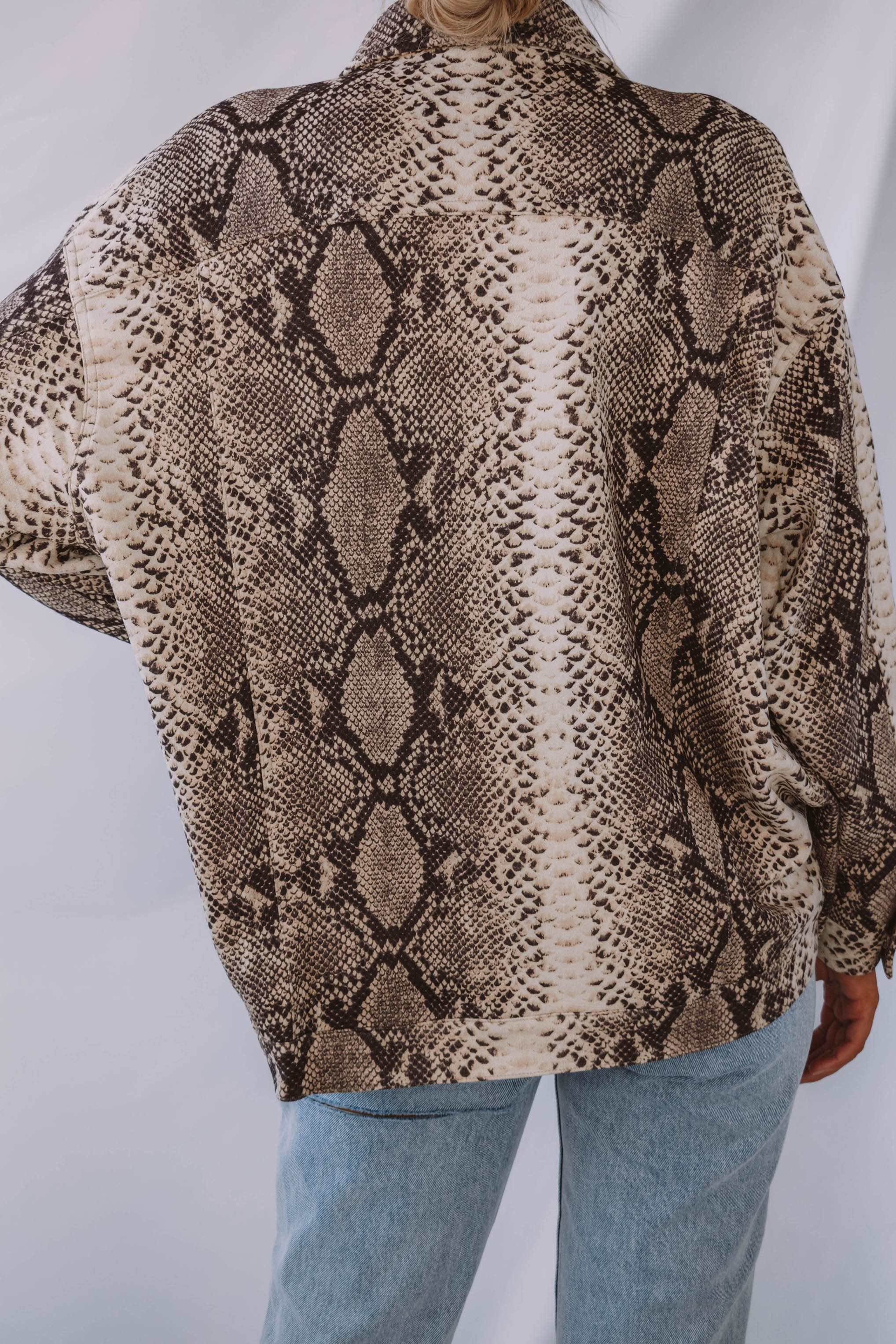 Parsons Snake Print Shacket