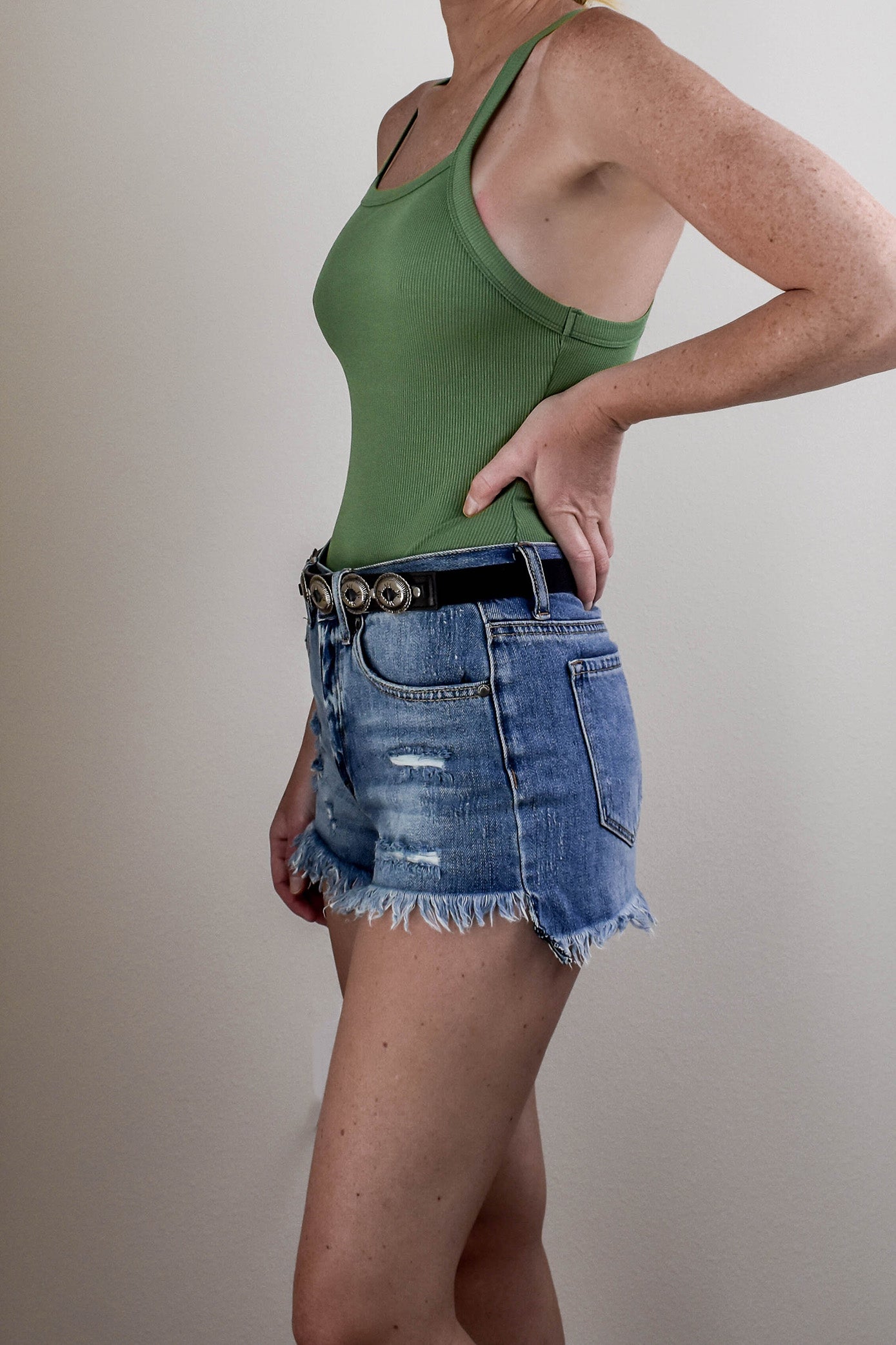 Clifton Ribbed Bodysuit - Olive