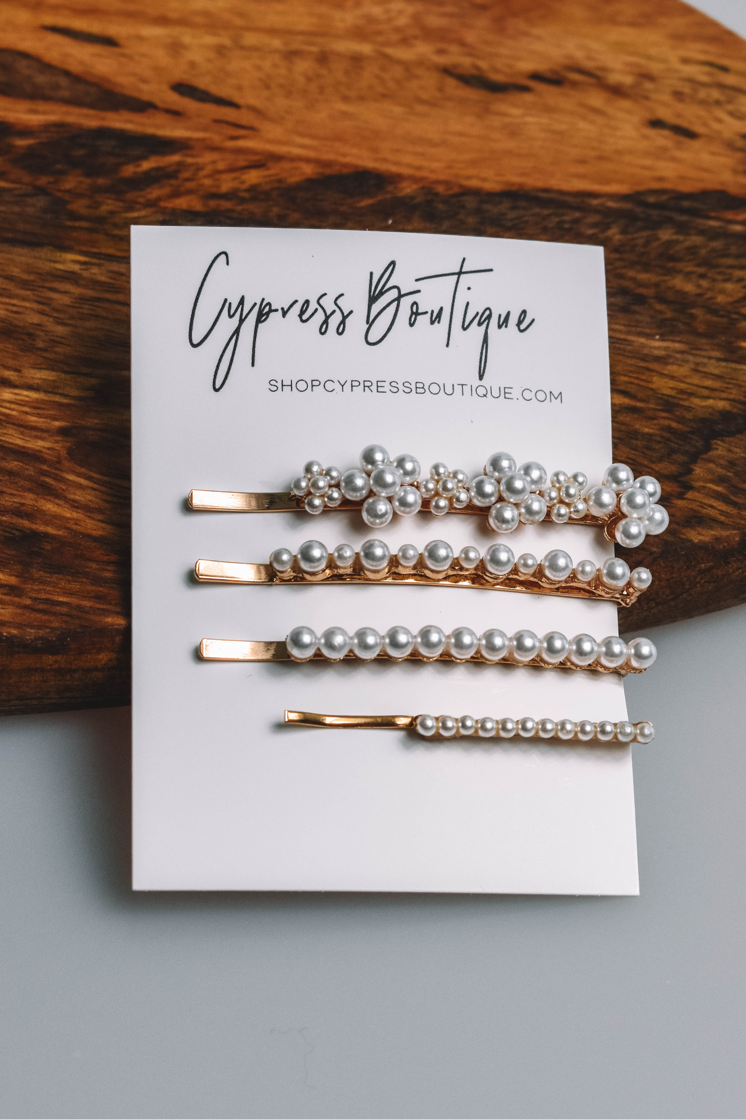 Gold + Pearl Hairpin Set