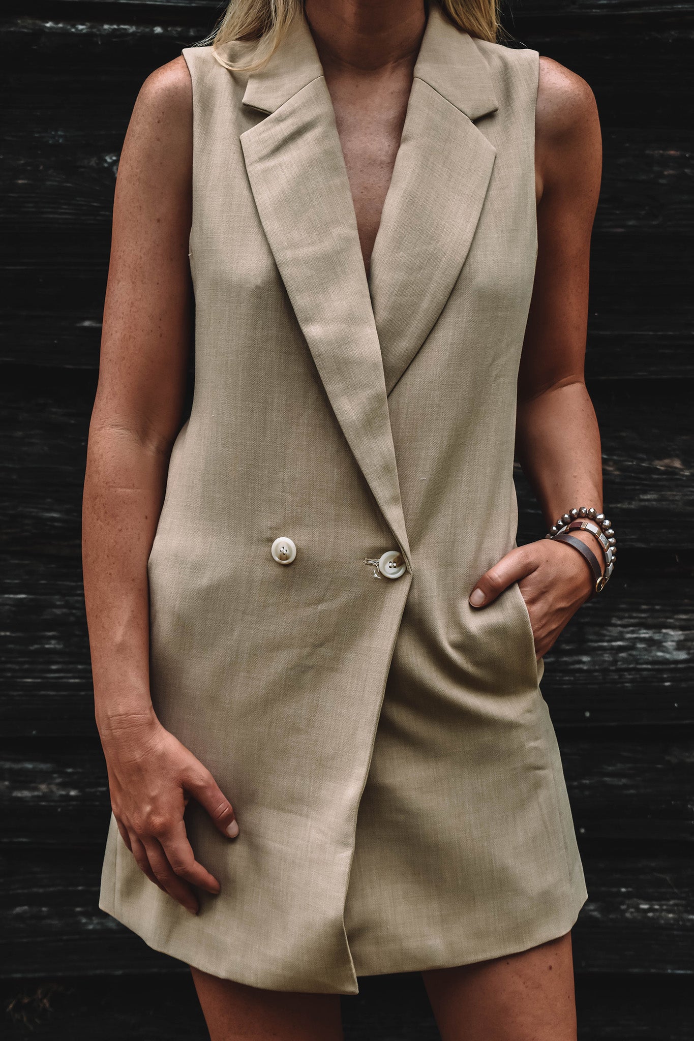 Kent Sleeveless Blazer Dress