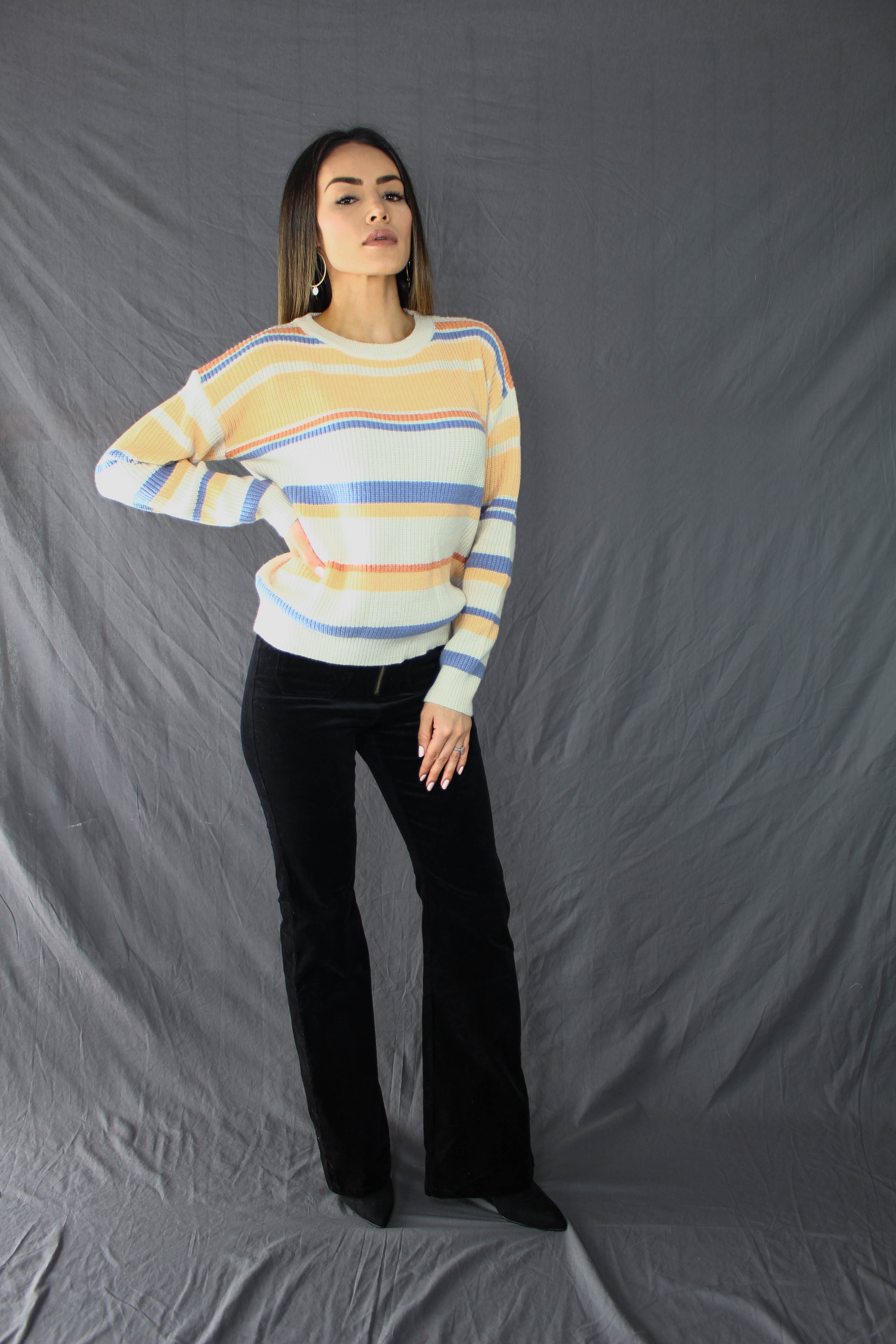 Aliso Striped Knit Sweater
