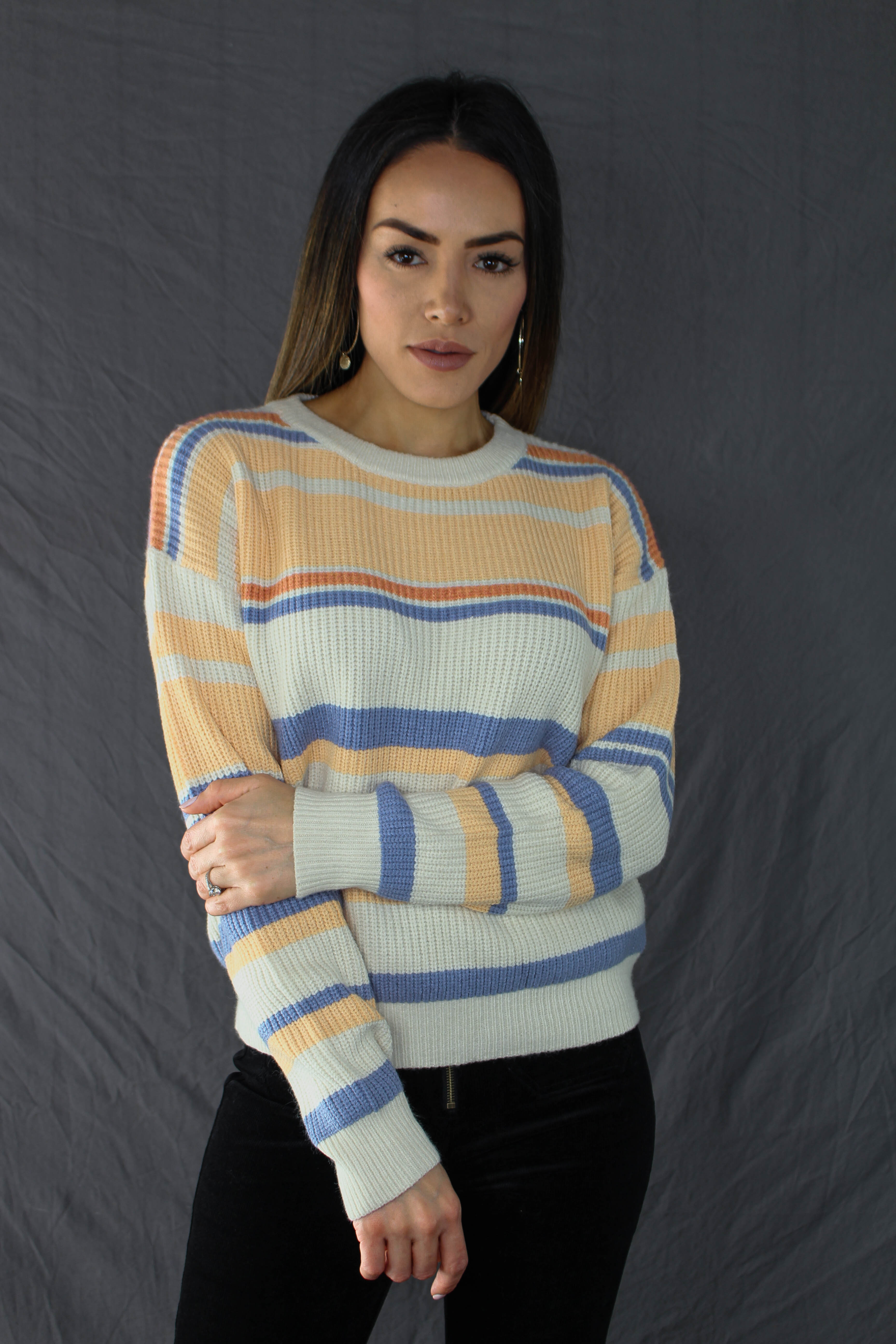 Aliso Striped Knit Sweater