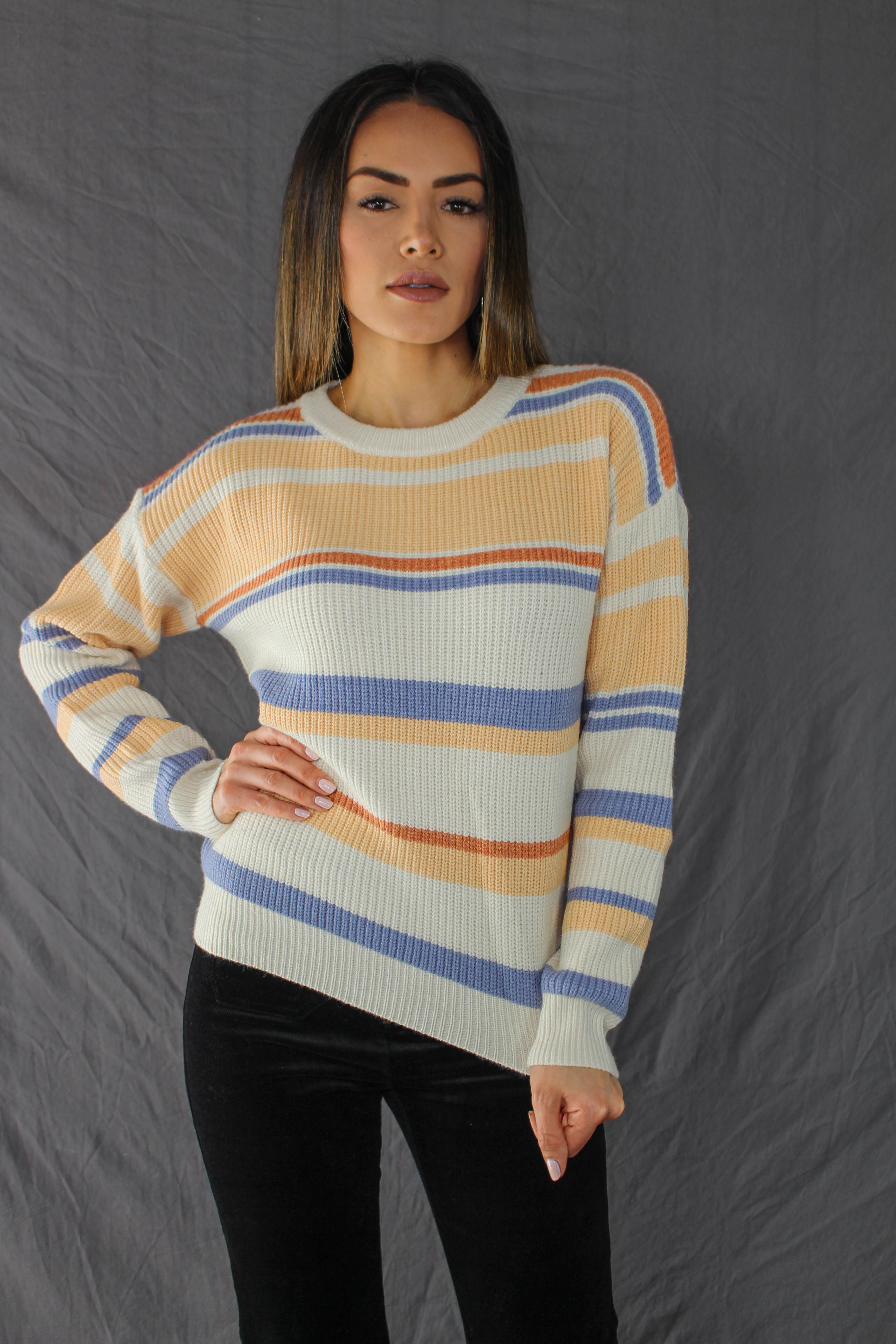 Aliso Striped Knit Sweater