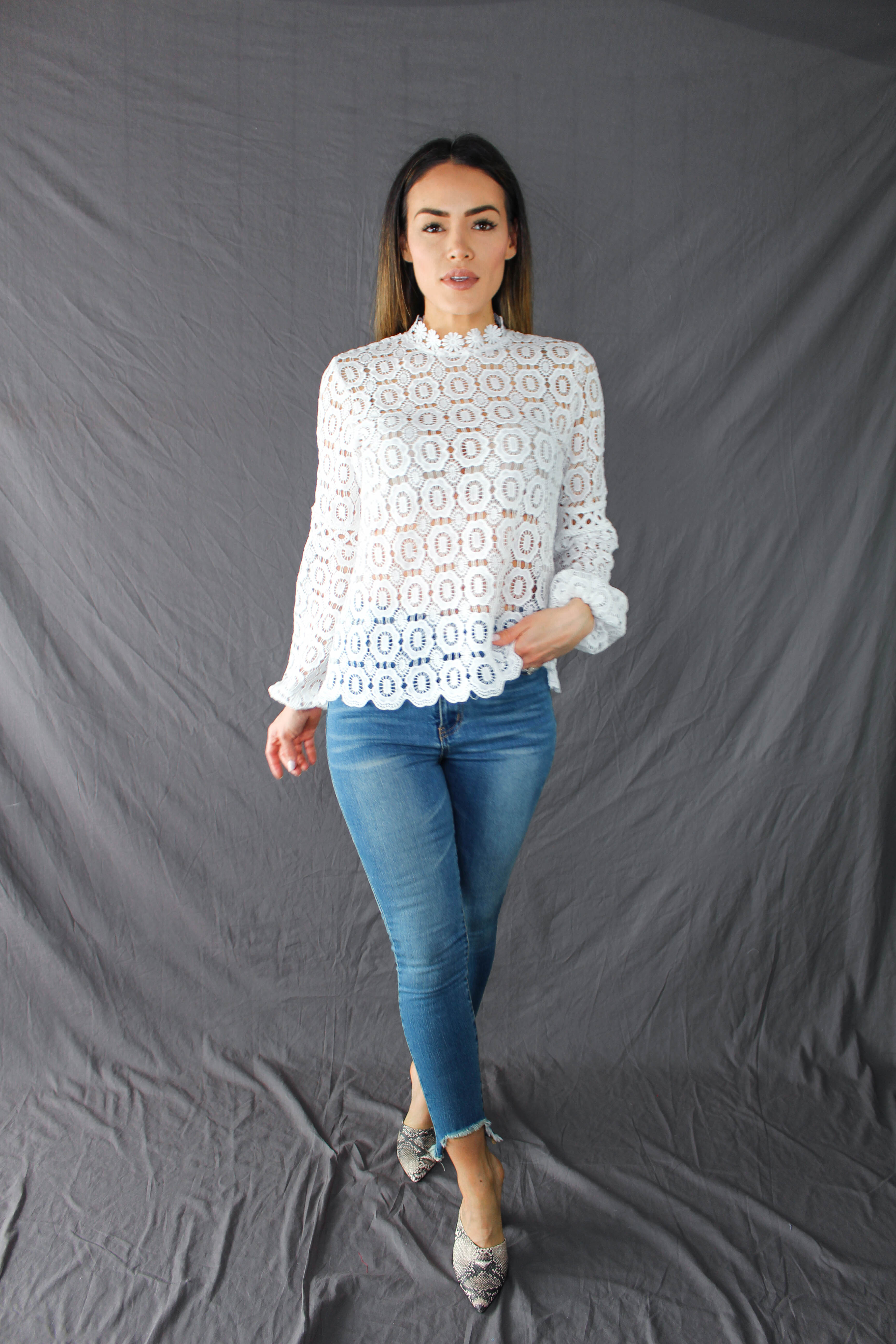 Hadley Lace Top - WHITE