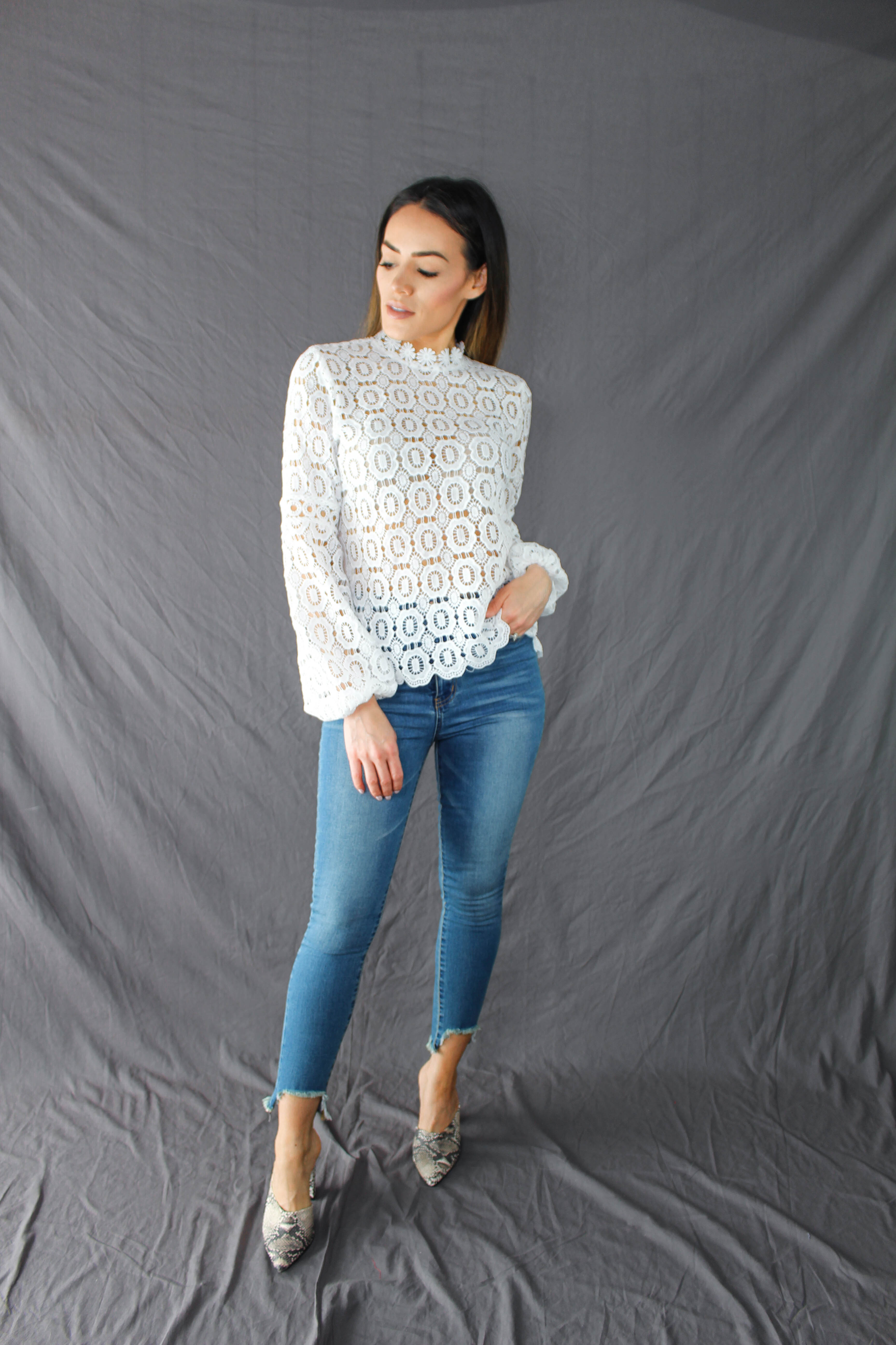 Hadley Lace Top - WHITE