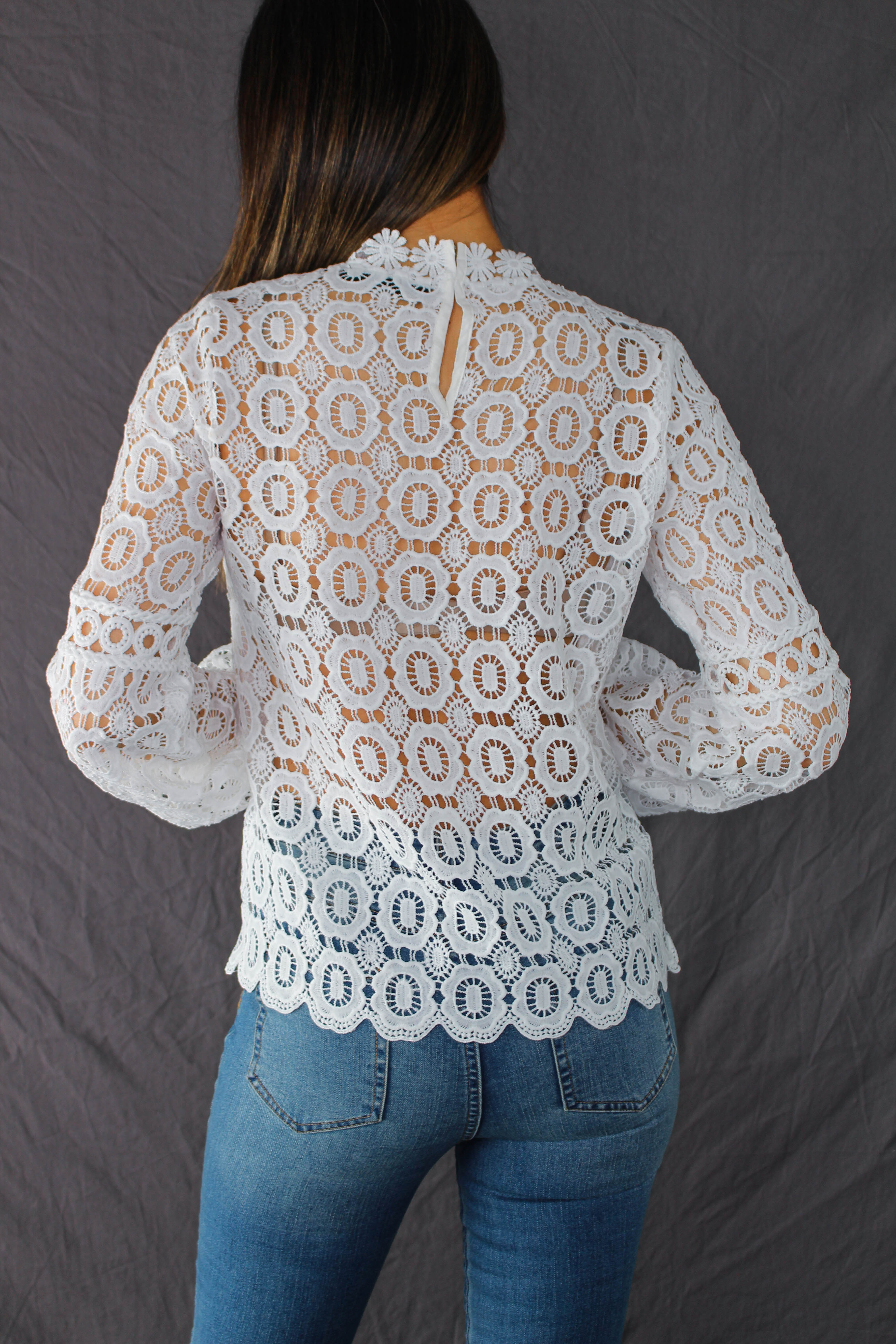 Hadley Lace Top - WHITE