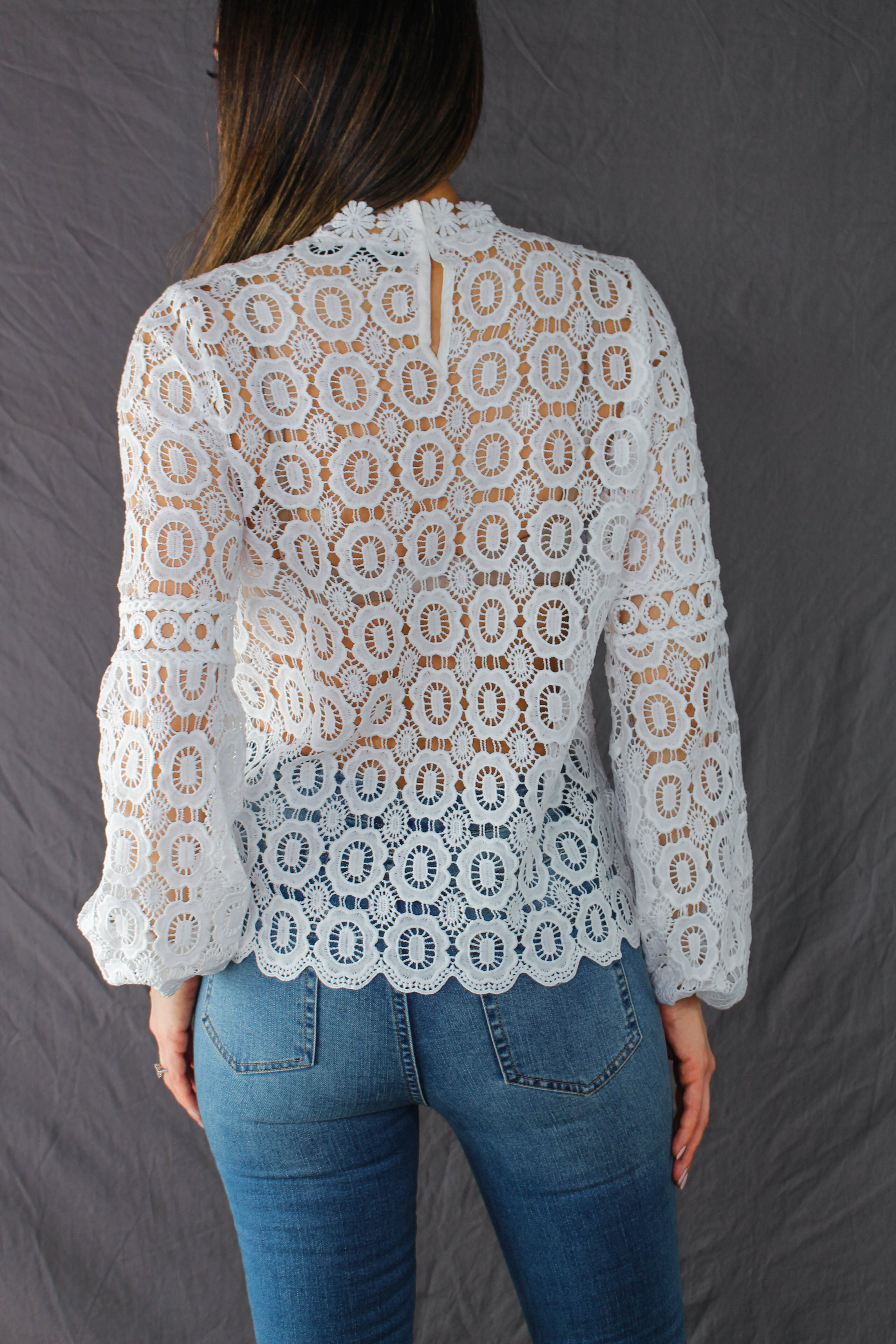 Hadley Lace Top - WHITE