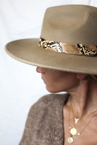 Sloan Wide Brim Panama Hat Ivory