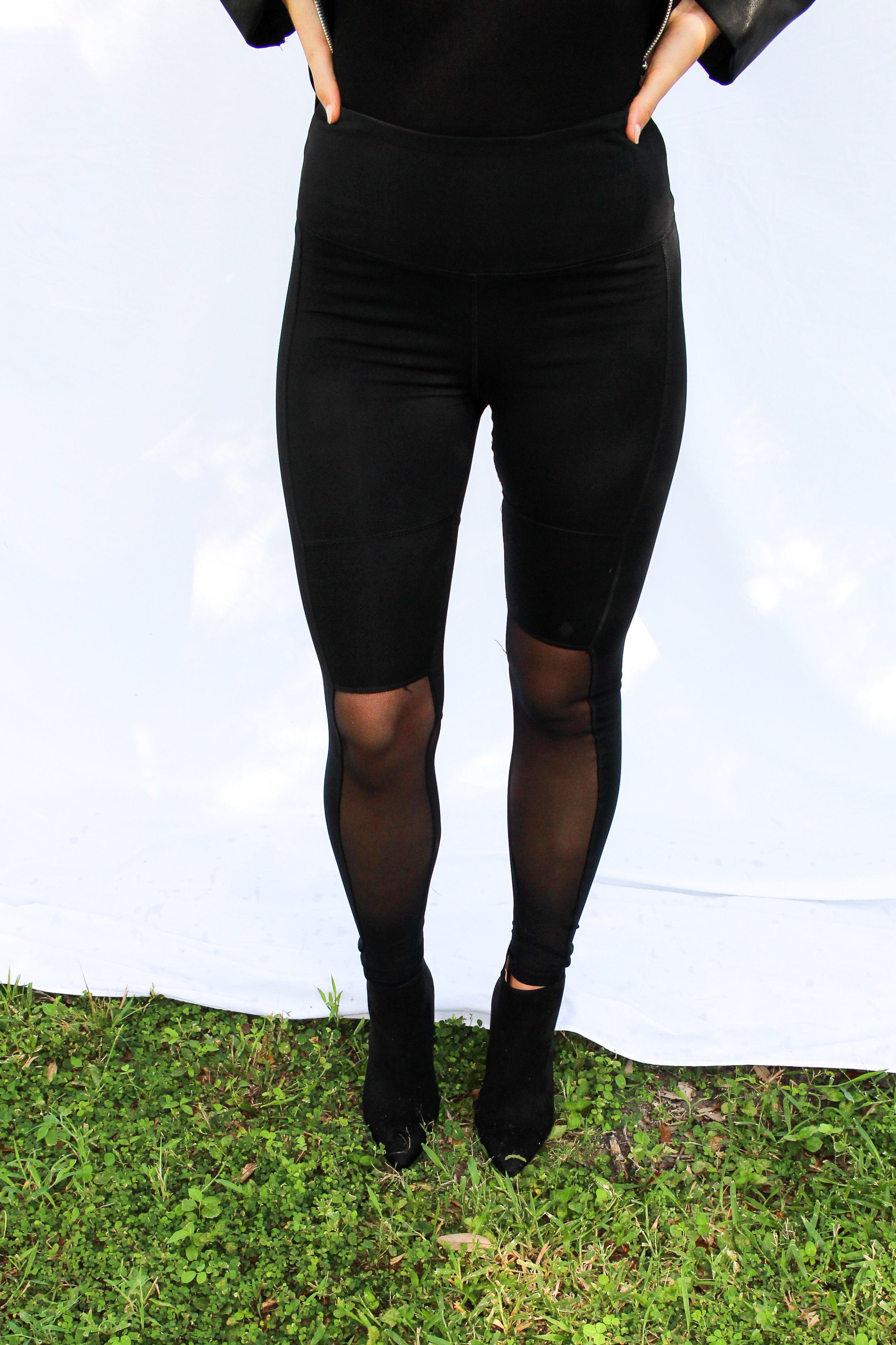 Mesh Panel Leggings