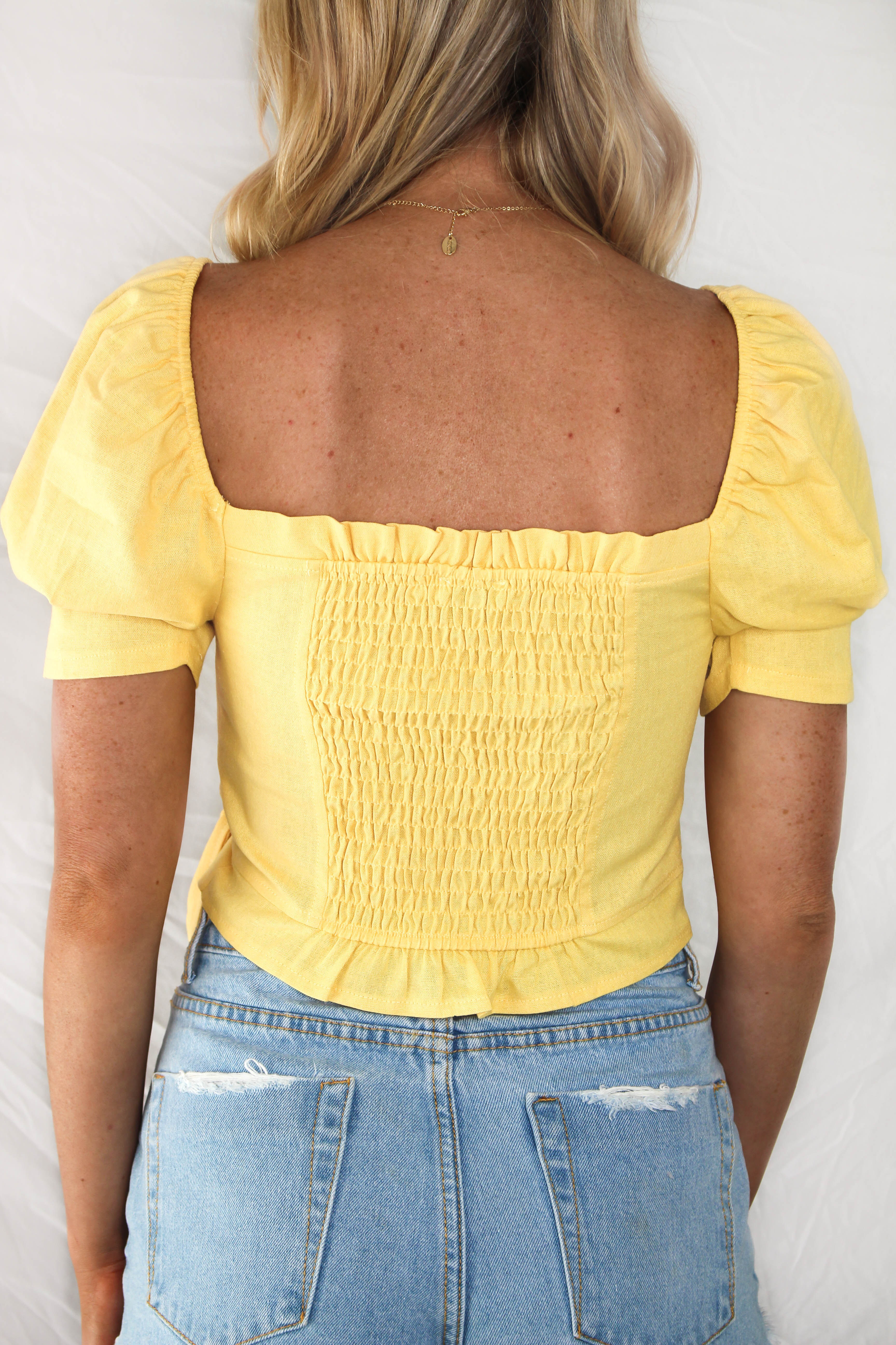 Thira Puff Sleeve Wrap Top