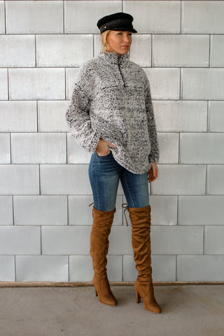 Elk Valley Faux Fur Slipper - Camel + Bone