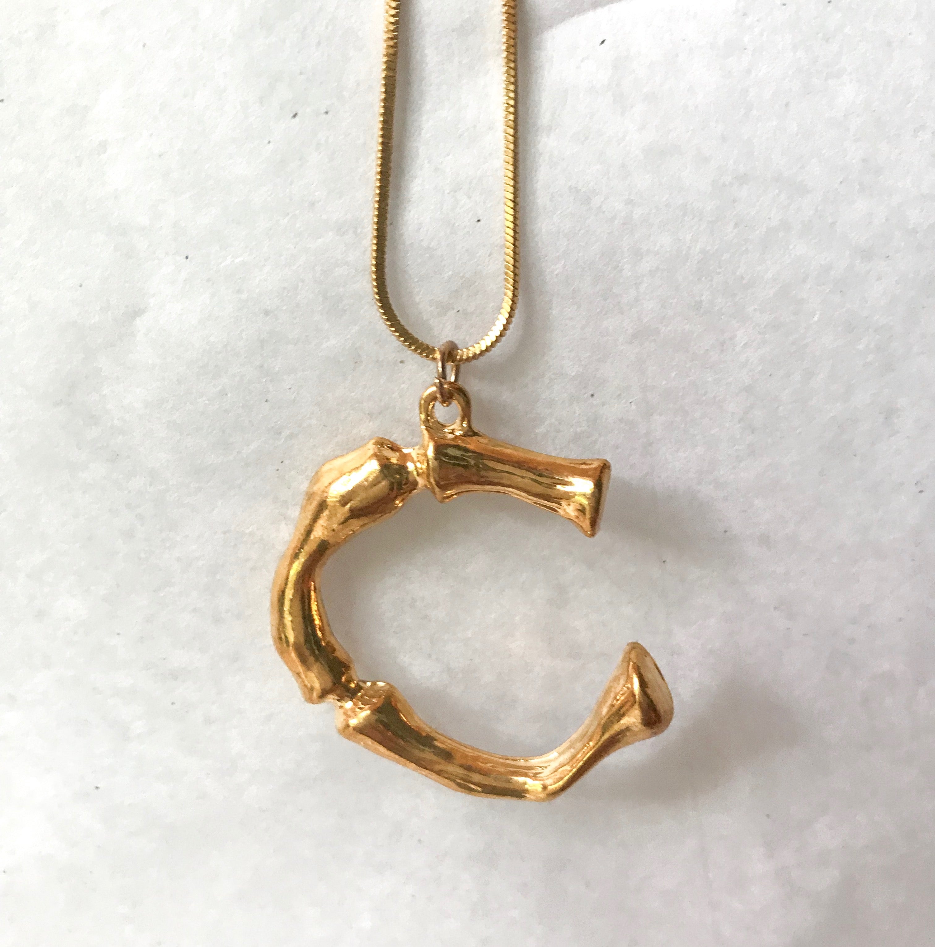 Oversized Initial Pendant