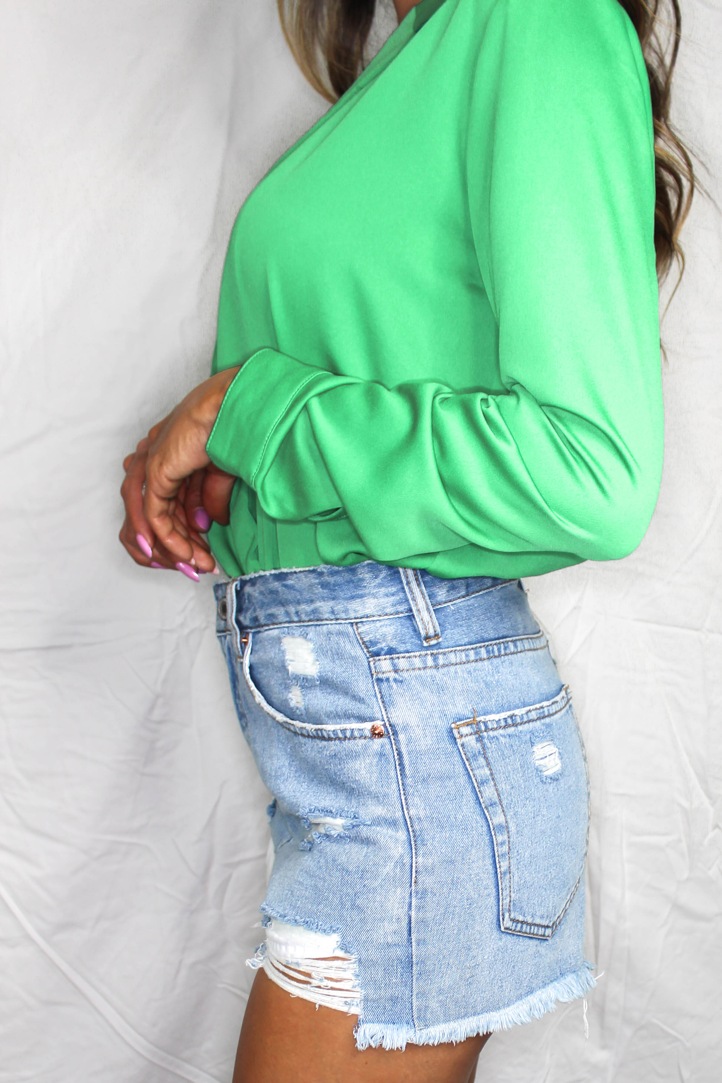 Estero Distressed Denim Shorts