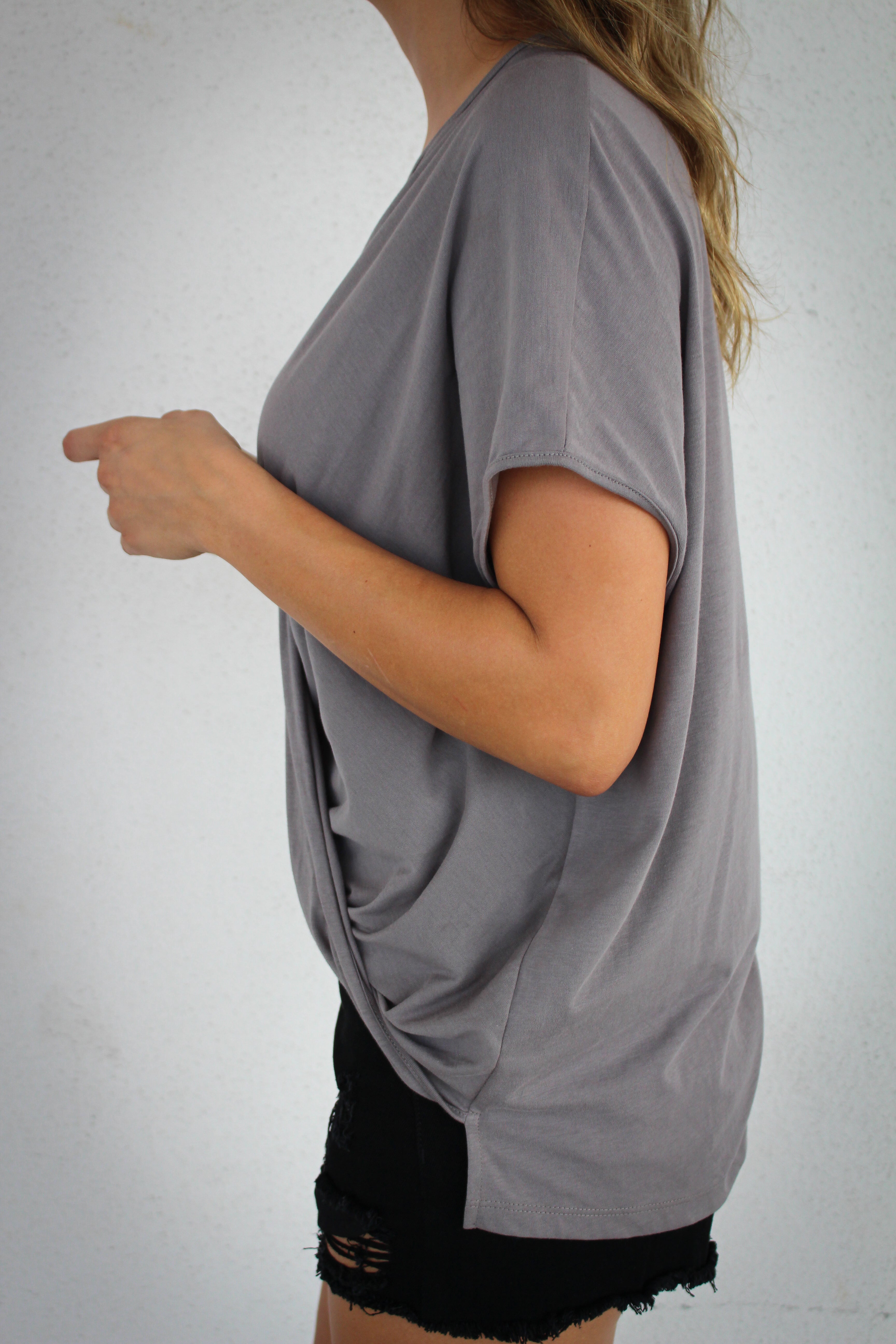 Channelside Top - CHARCOAL