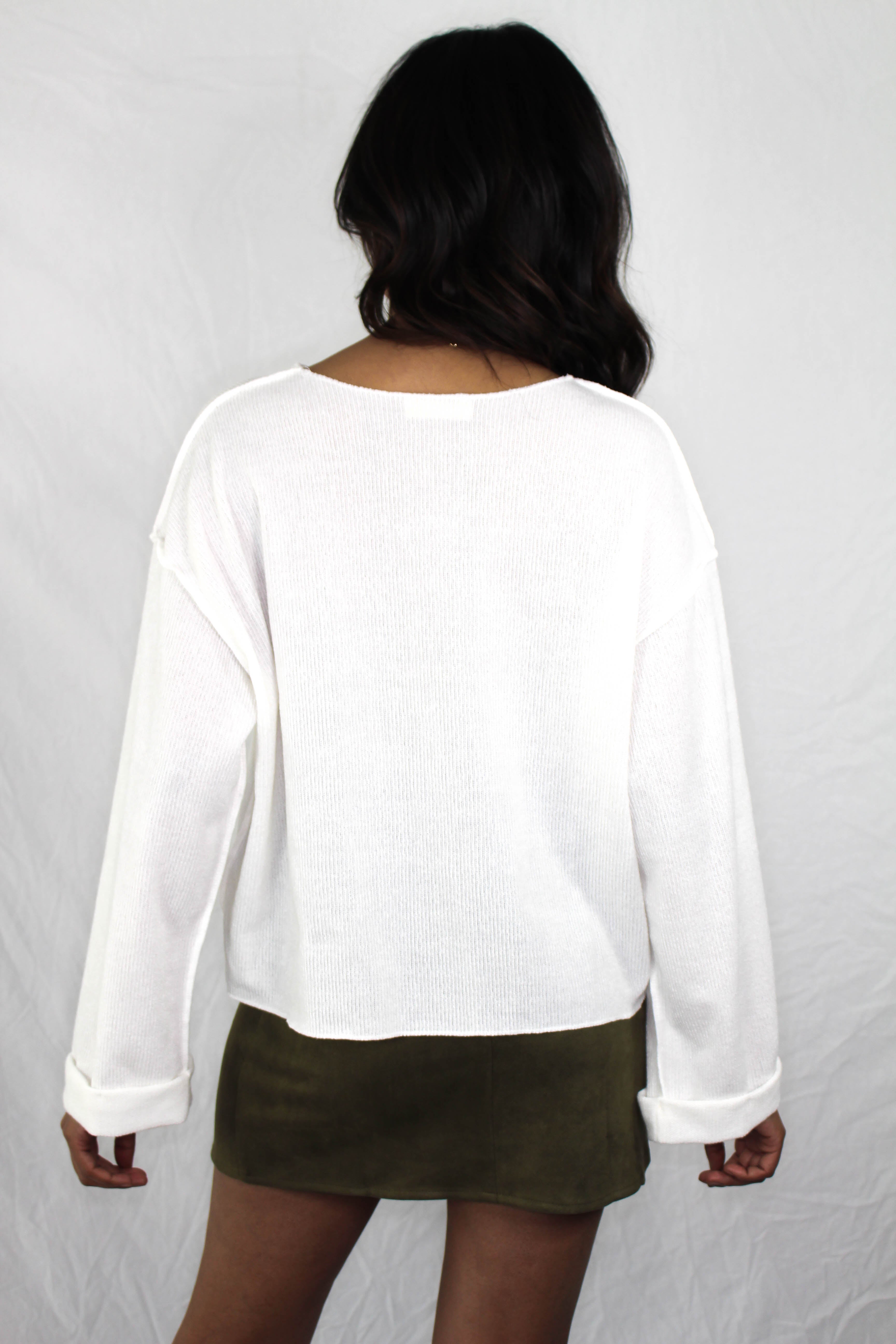 Colburn Faux Suede Skirt in Olive