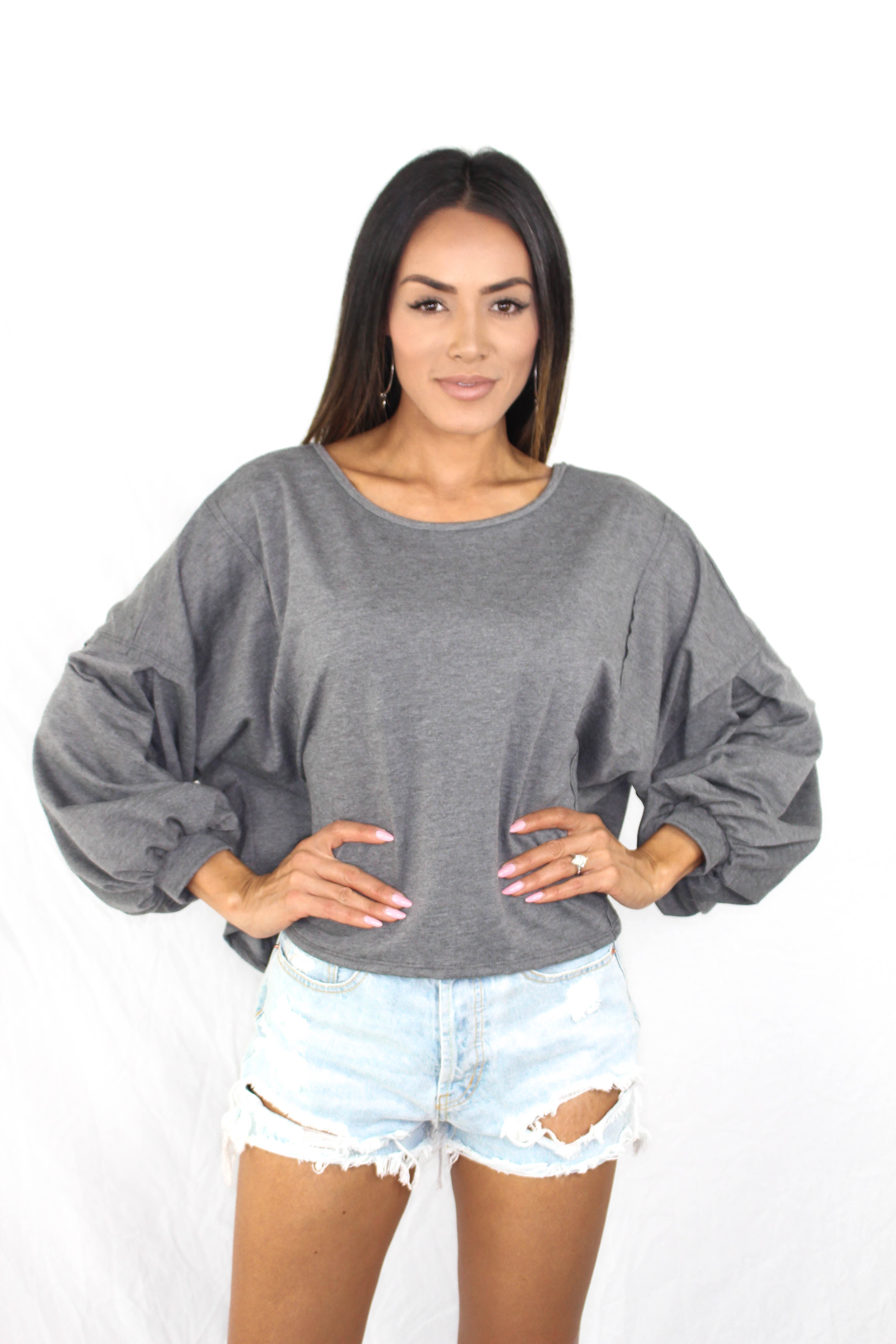 Mattie Balloon Sleeve Top