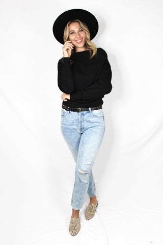 Mesa Side Piping Wide Leg Crop Jeans