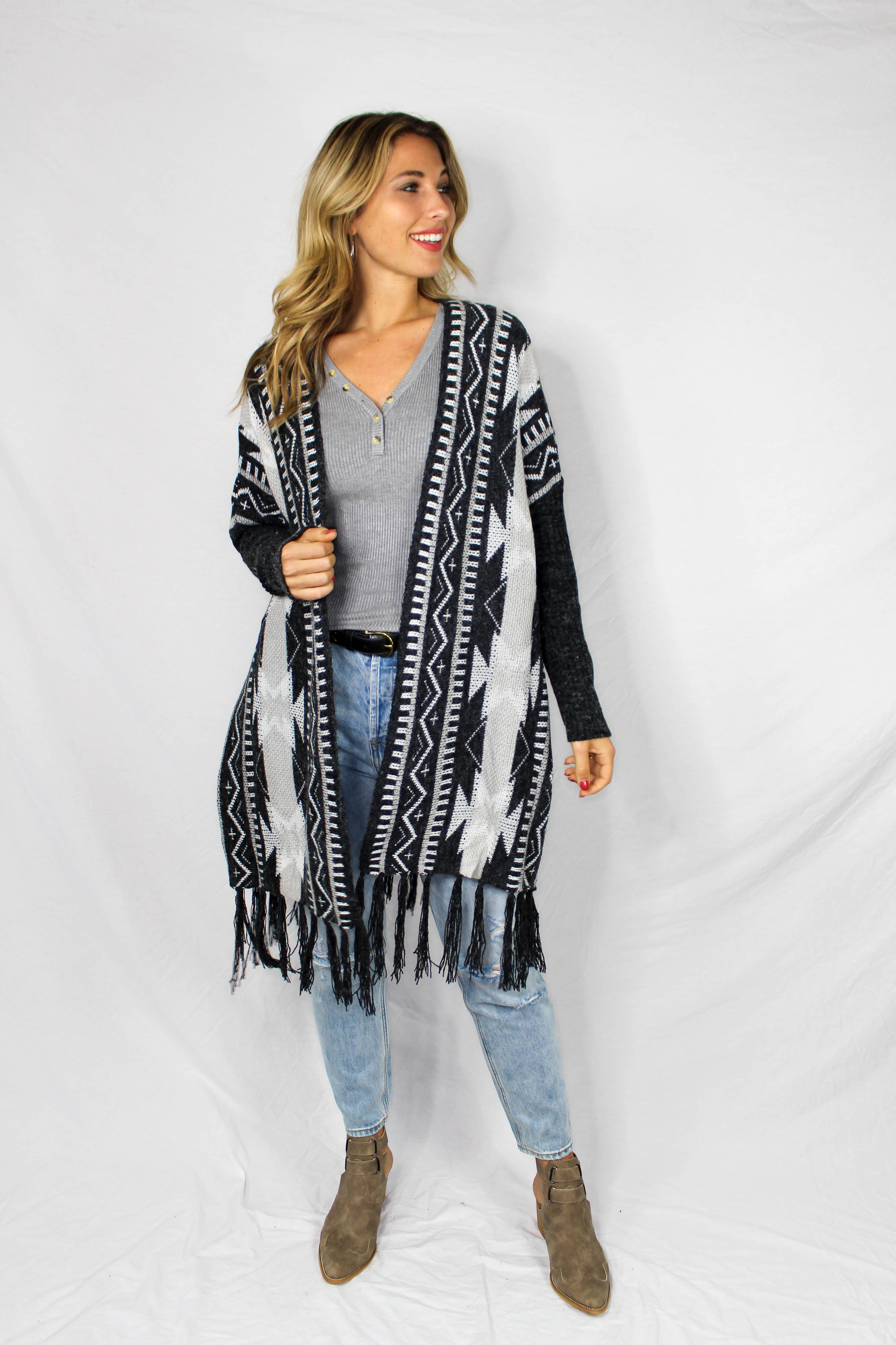 Meadow Creek Printed Cardigan