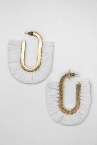 Geo Stone Drop Earring