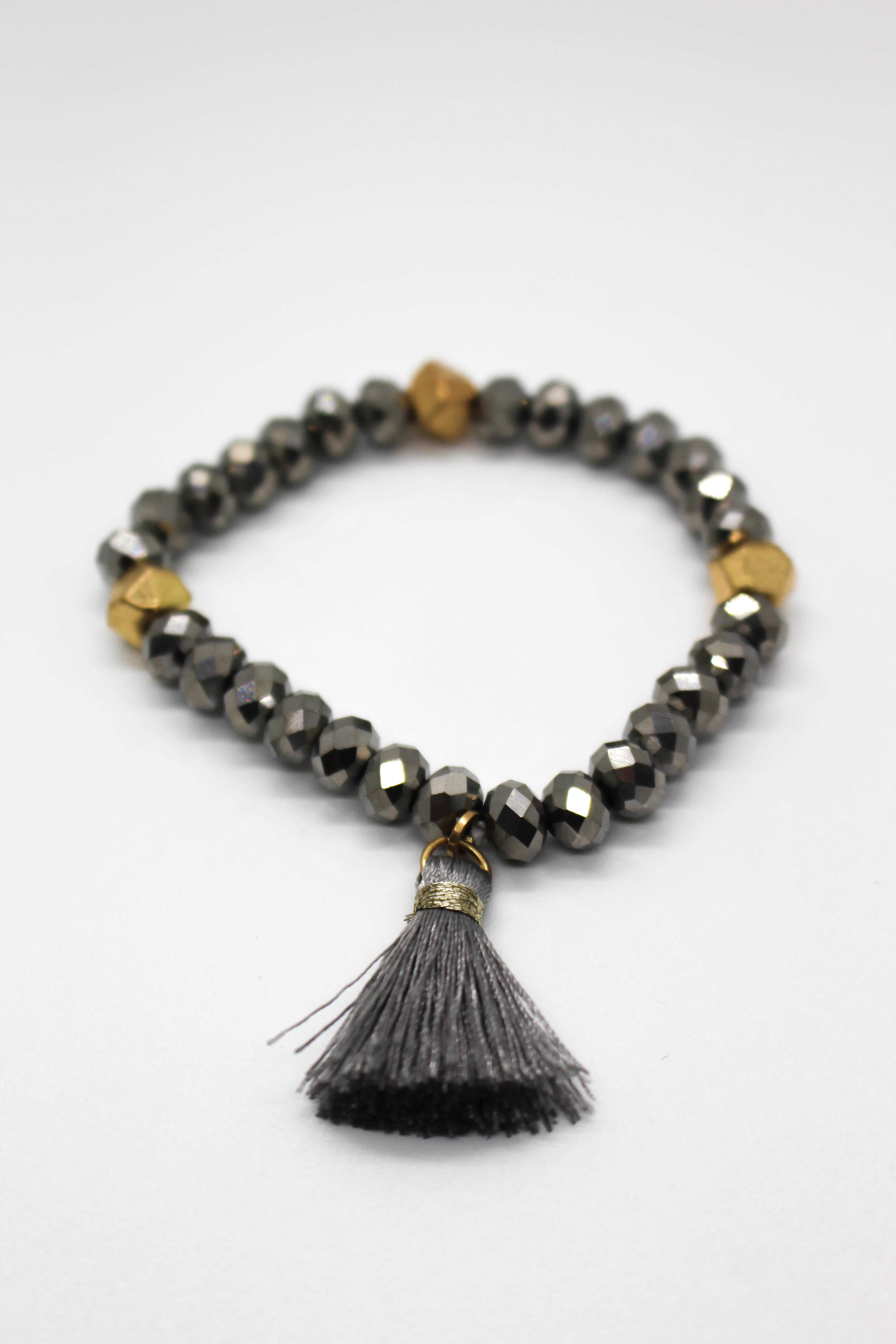 Metal Beaded Bracelet Set