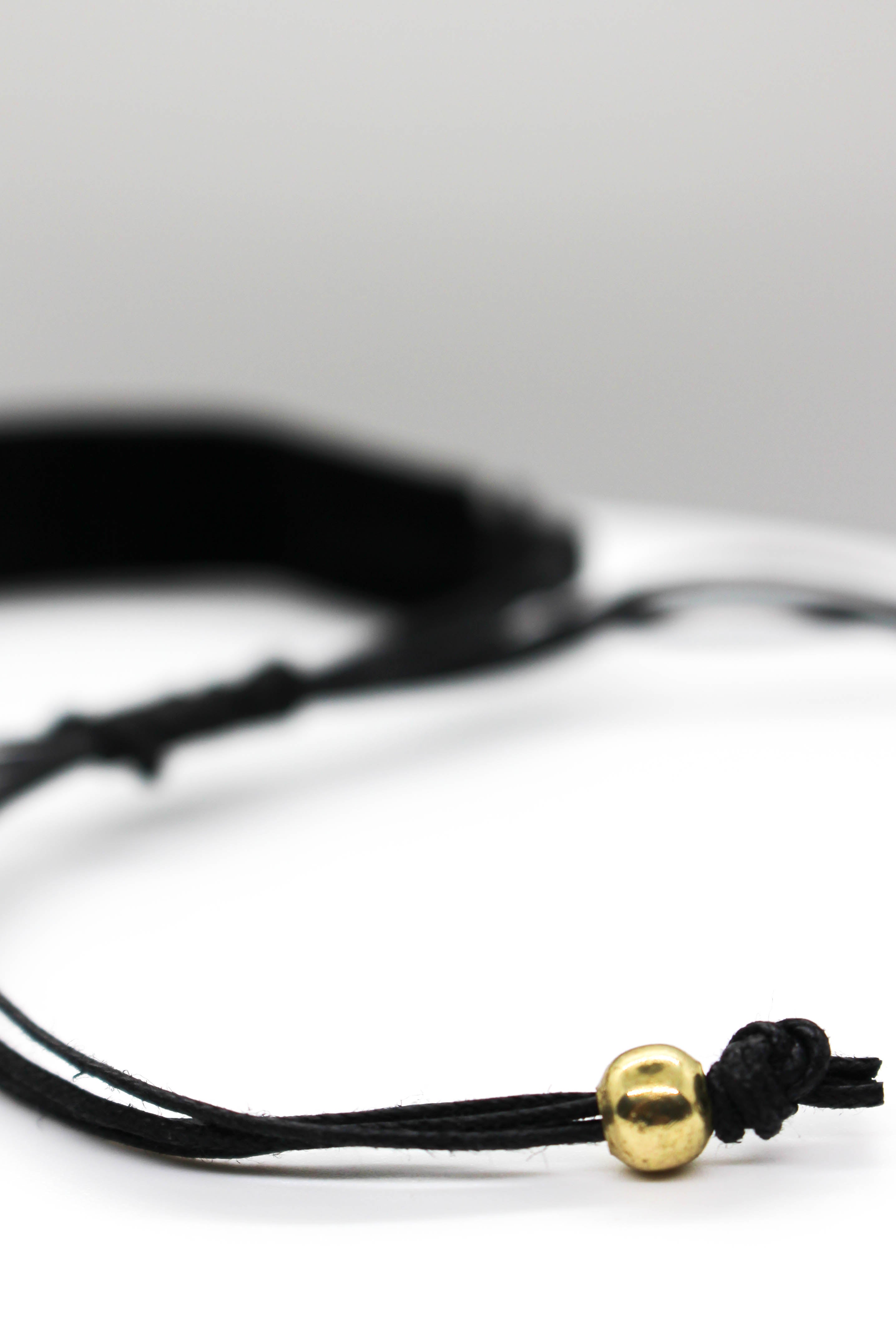 Beaded Strap Bracelet - BLACK