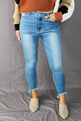 Mesa Side Piping Wide Leg Crop Jeans