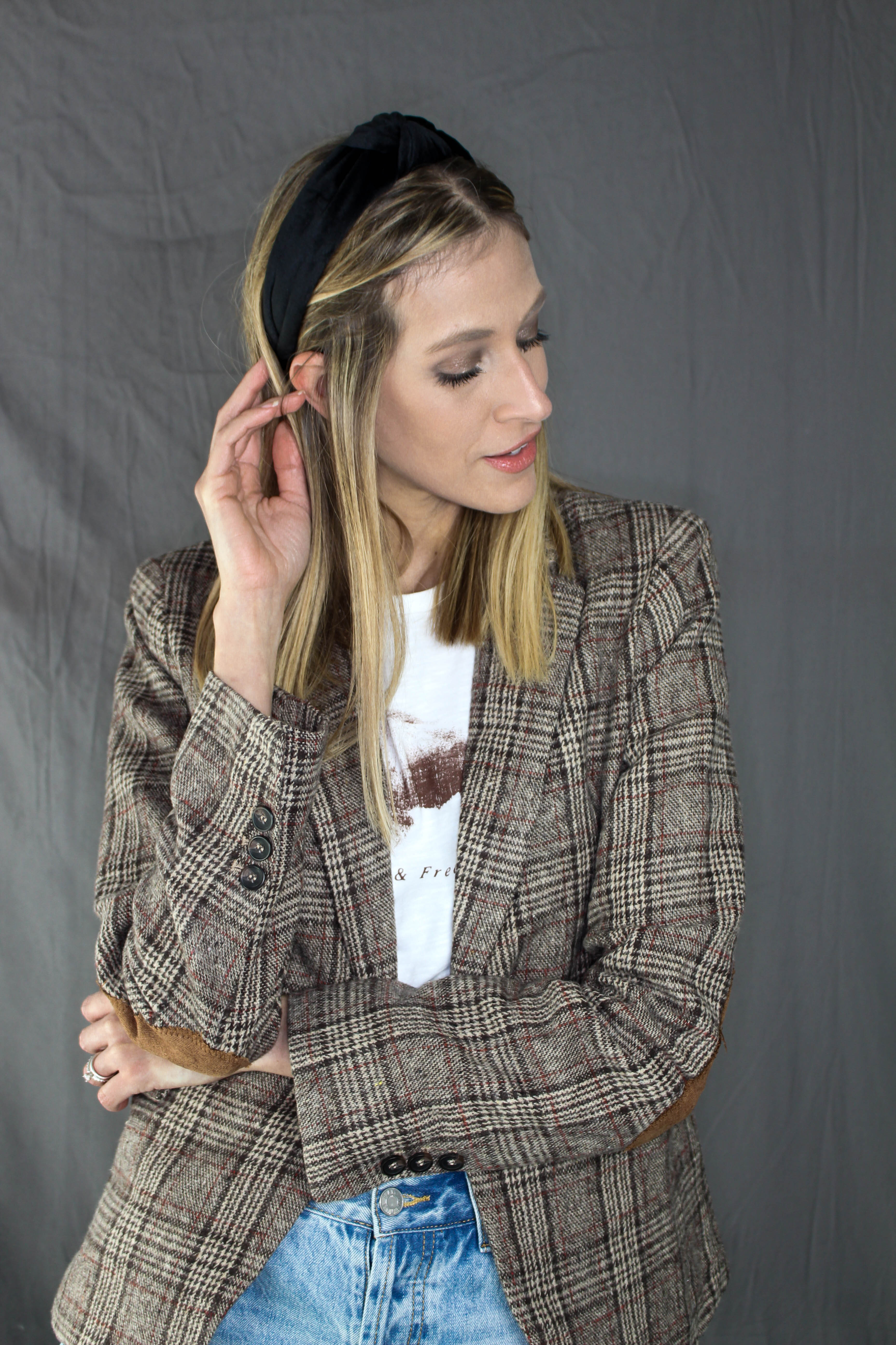 Velvet Knotted Headband - BLACK