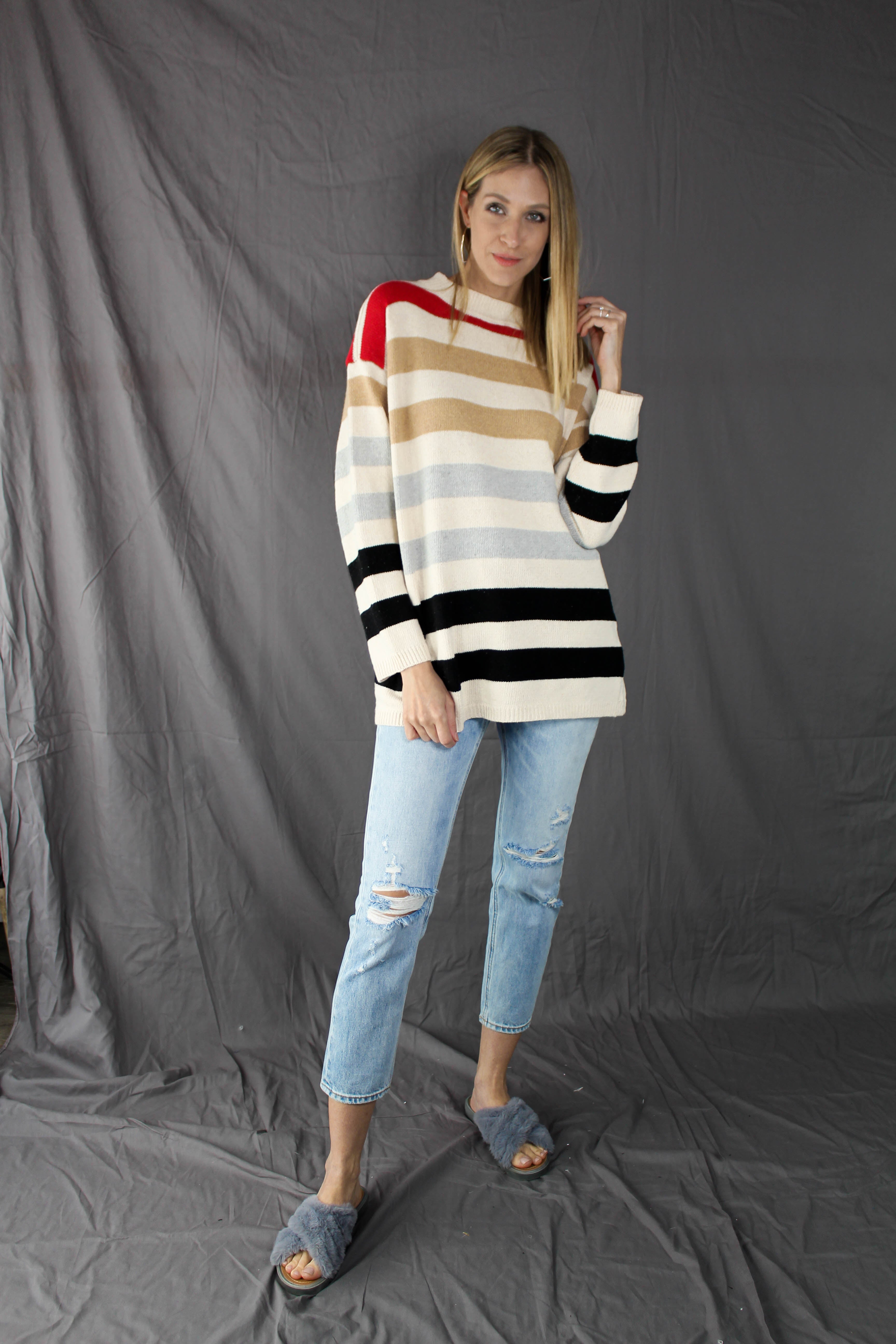 Cedar Bay Striped Sweater