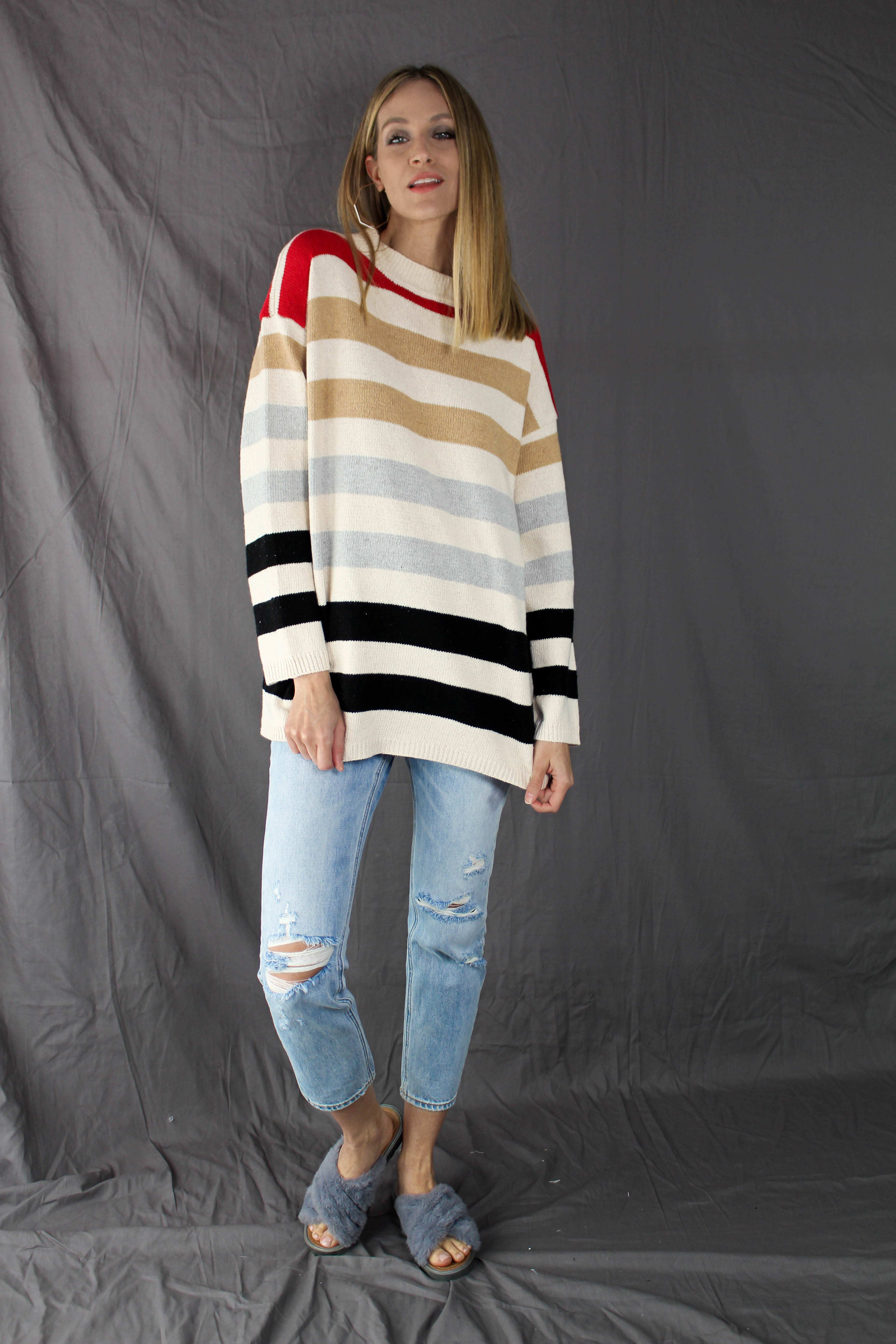Cedar Bay Striped Sweater