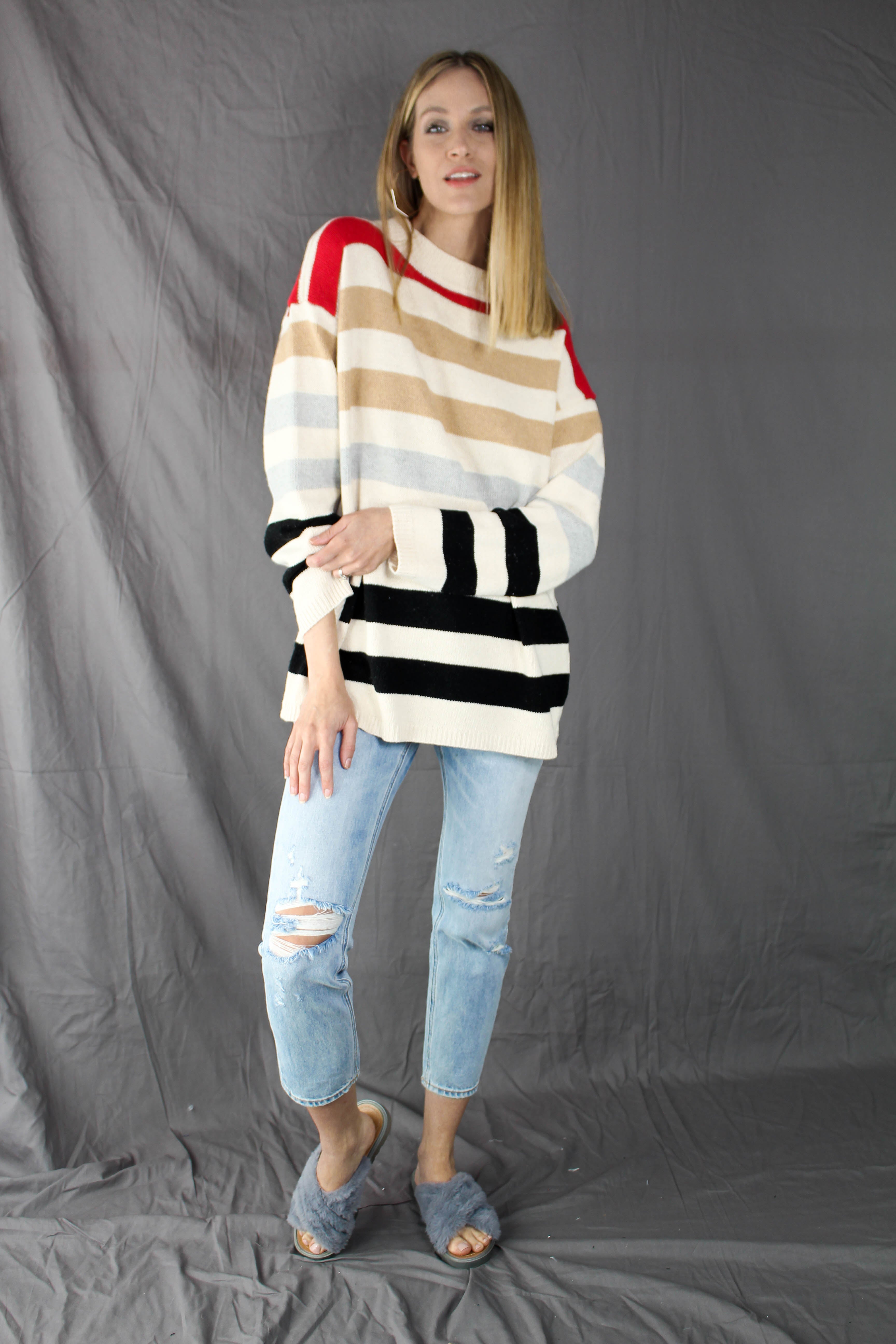 Cedar Bay Striped Sweater