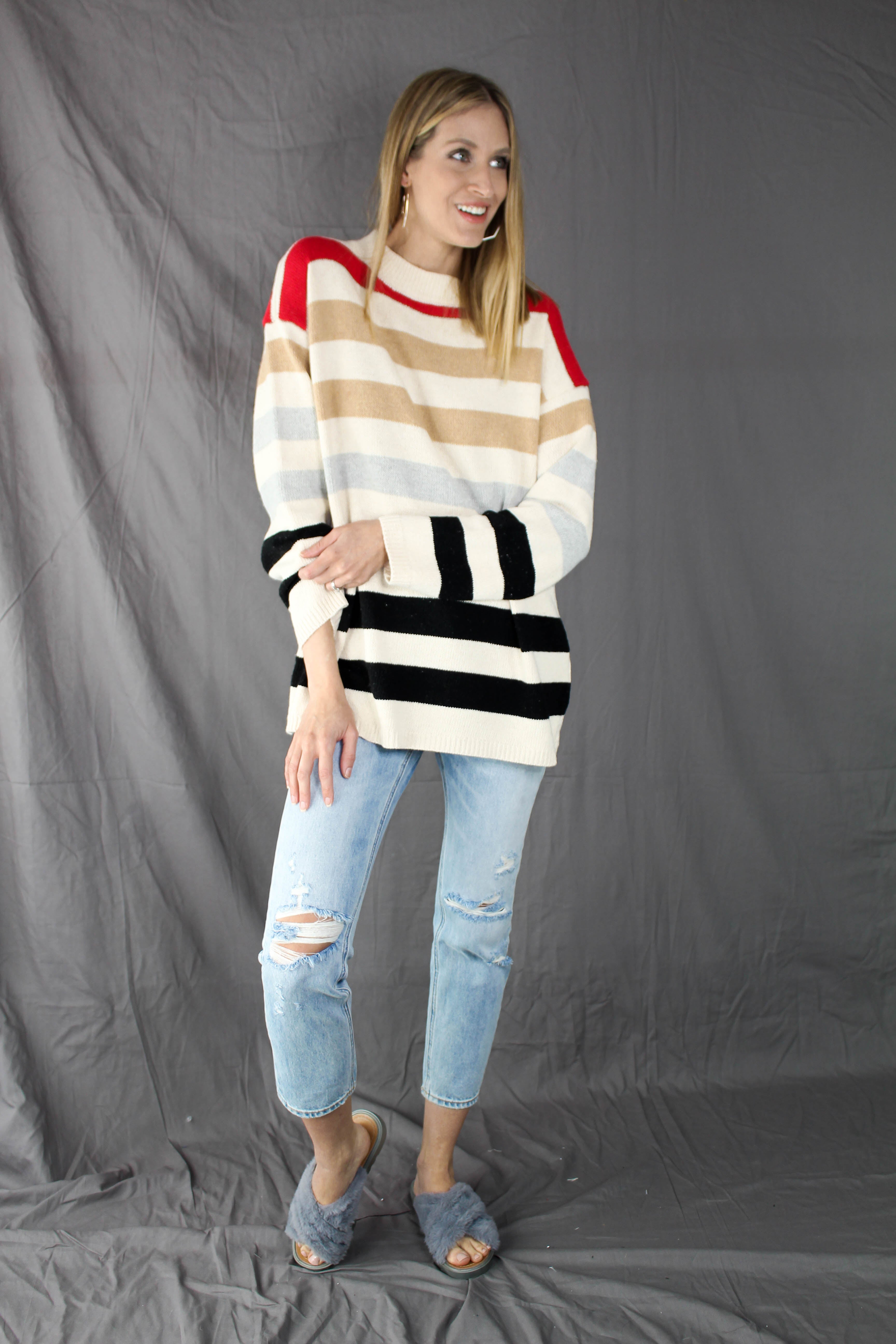 Cedar Bay Striped Sweater