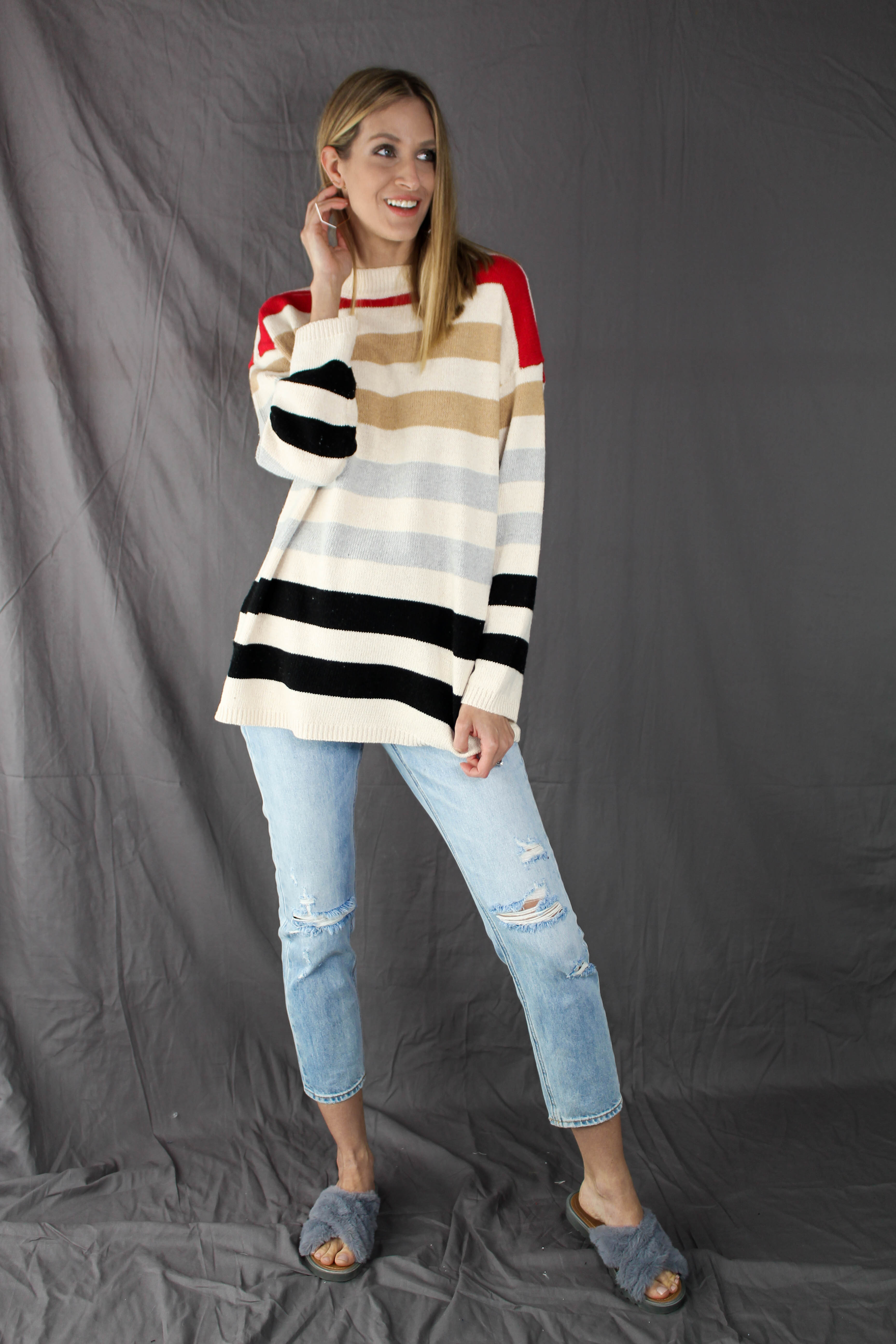 Cedar Bay Striped Sweater