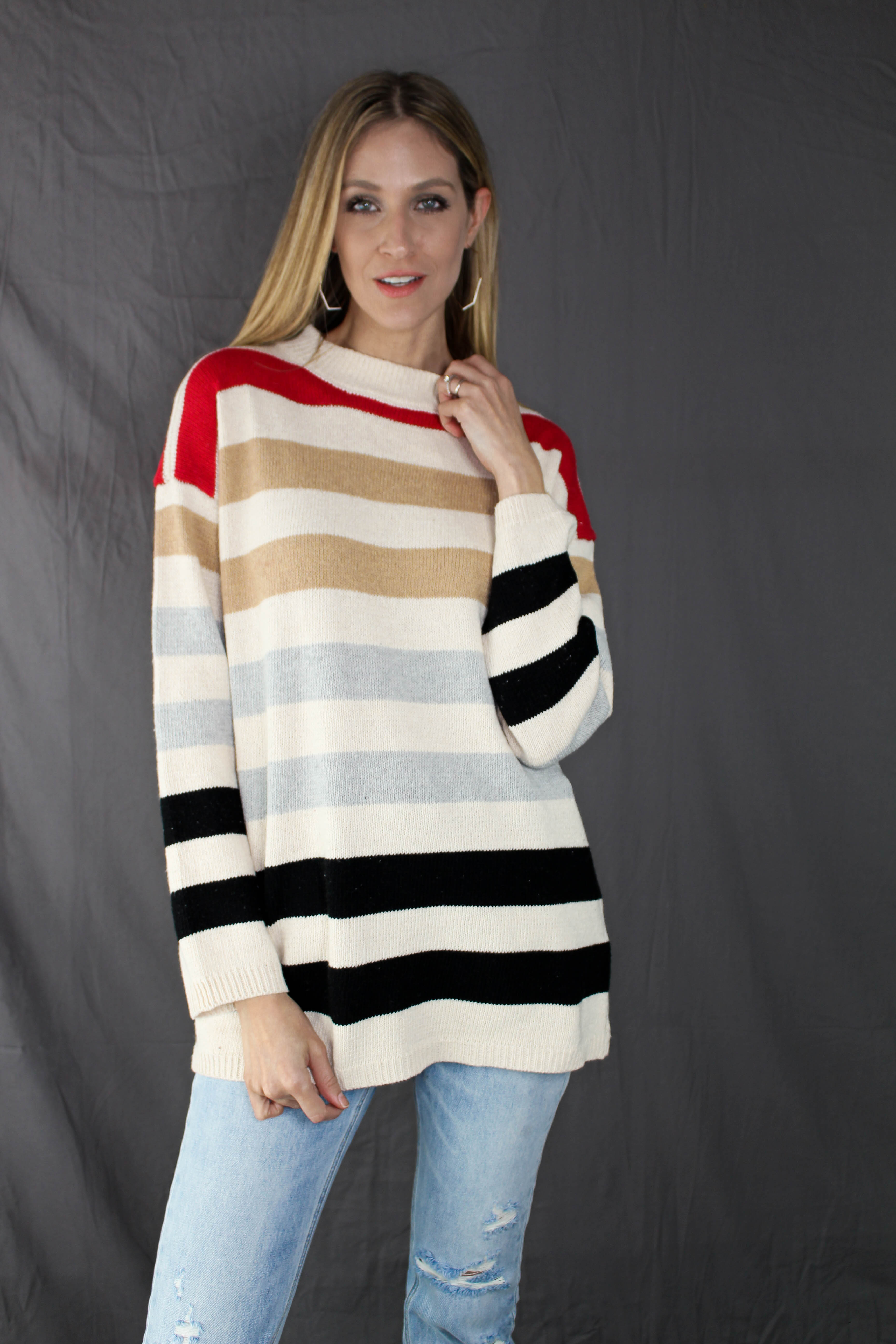 Cedar Bay Striped Sweater