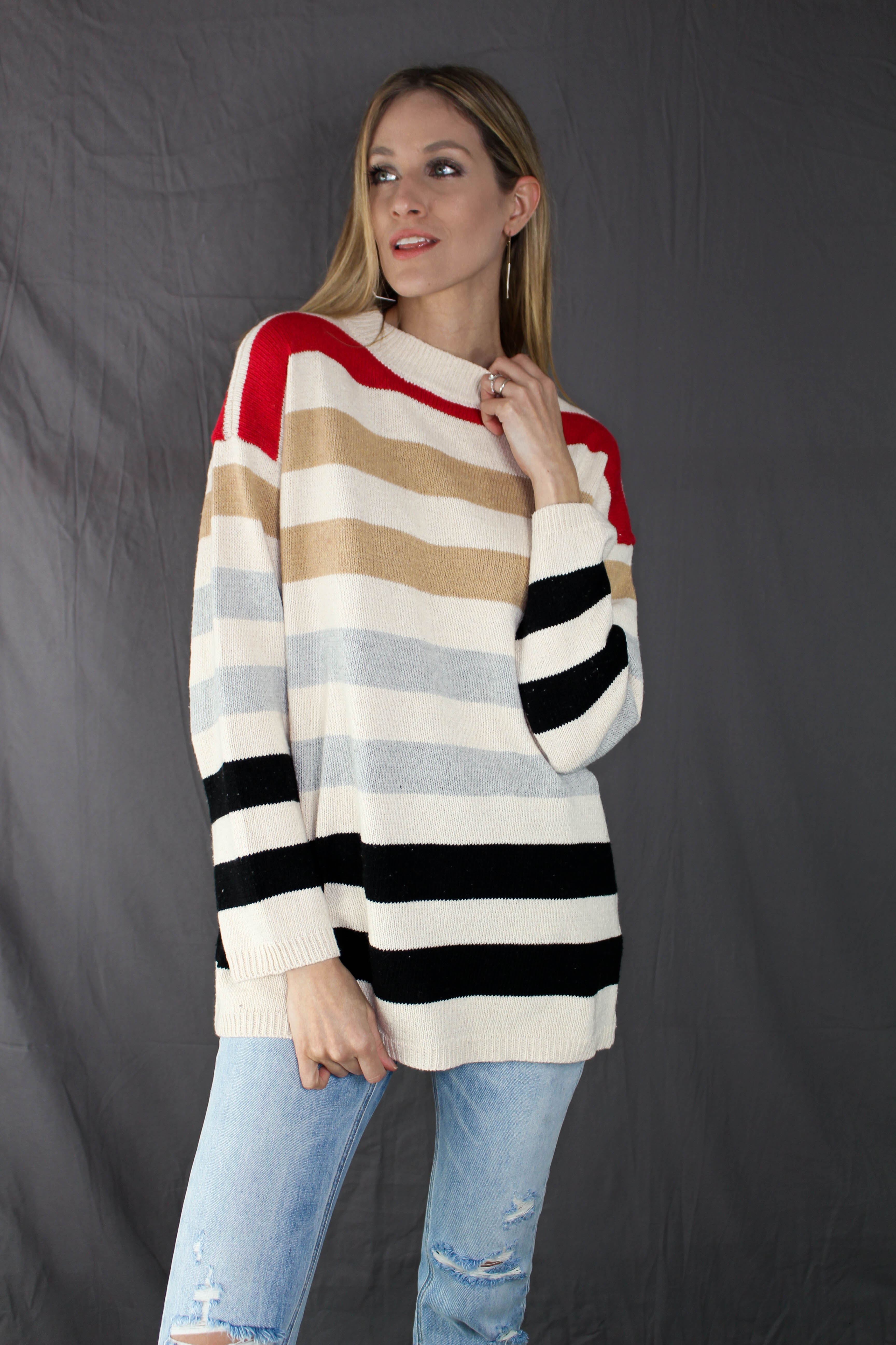 Cedar Bay Striped Sweater