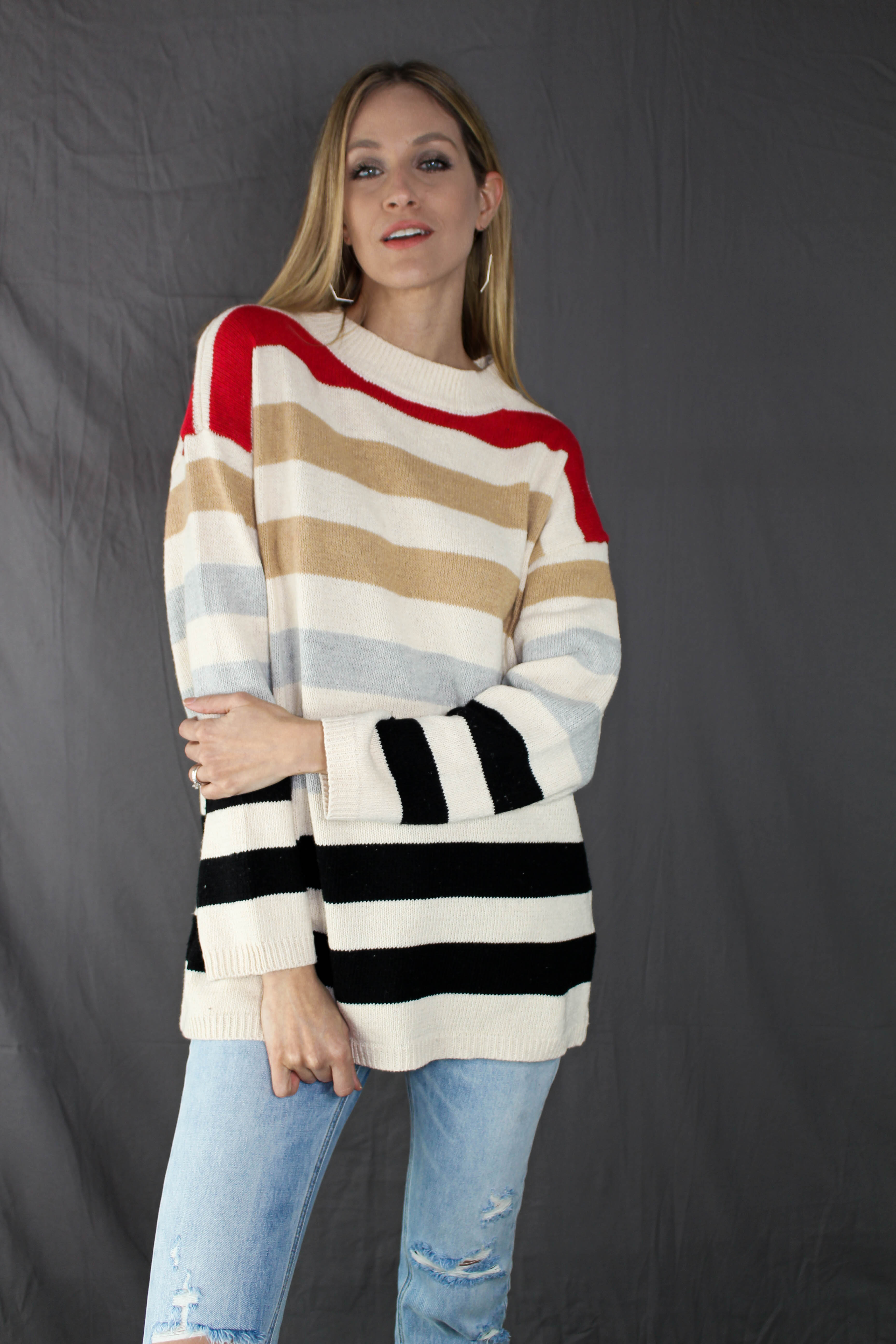 Cedar Bay Striped Sweater